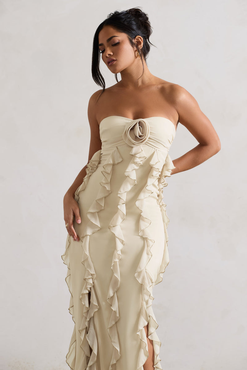 Yascream Strap Maxi Dress Gardenia