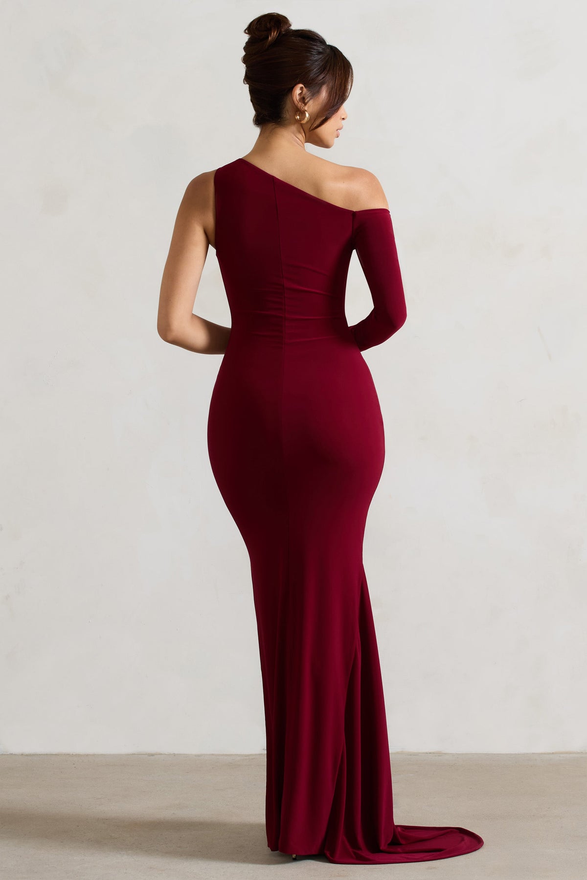 Port One-Sleeve Asymmetric Maxi Dress - View 3 | Shop Formal Dress