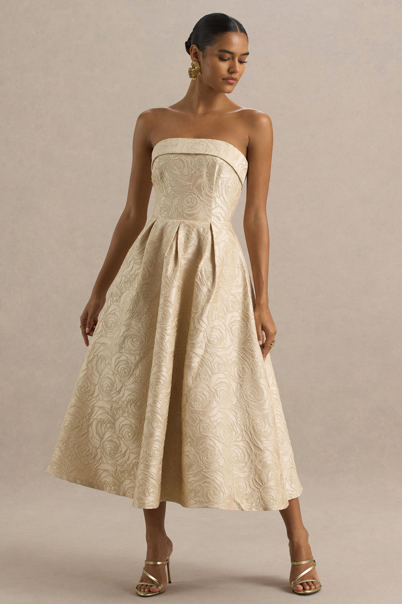 Gold Jacquard Dress main image 0