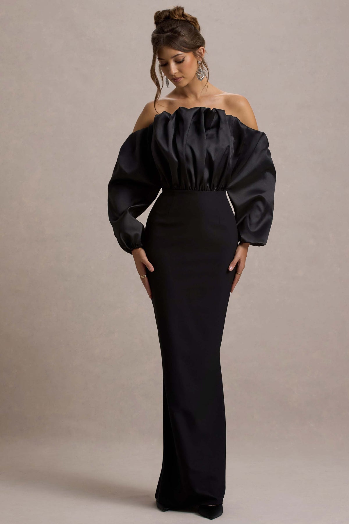 Black Ruffled Maxi Dress - View 2 | Shop Formal Dress