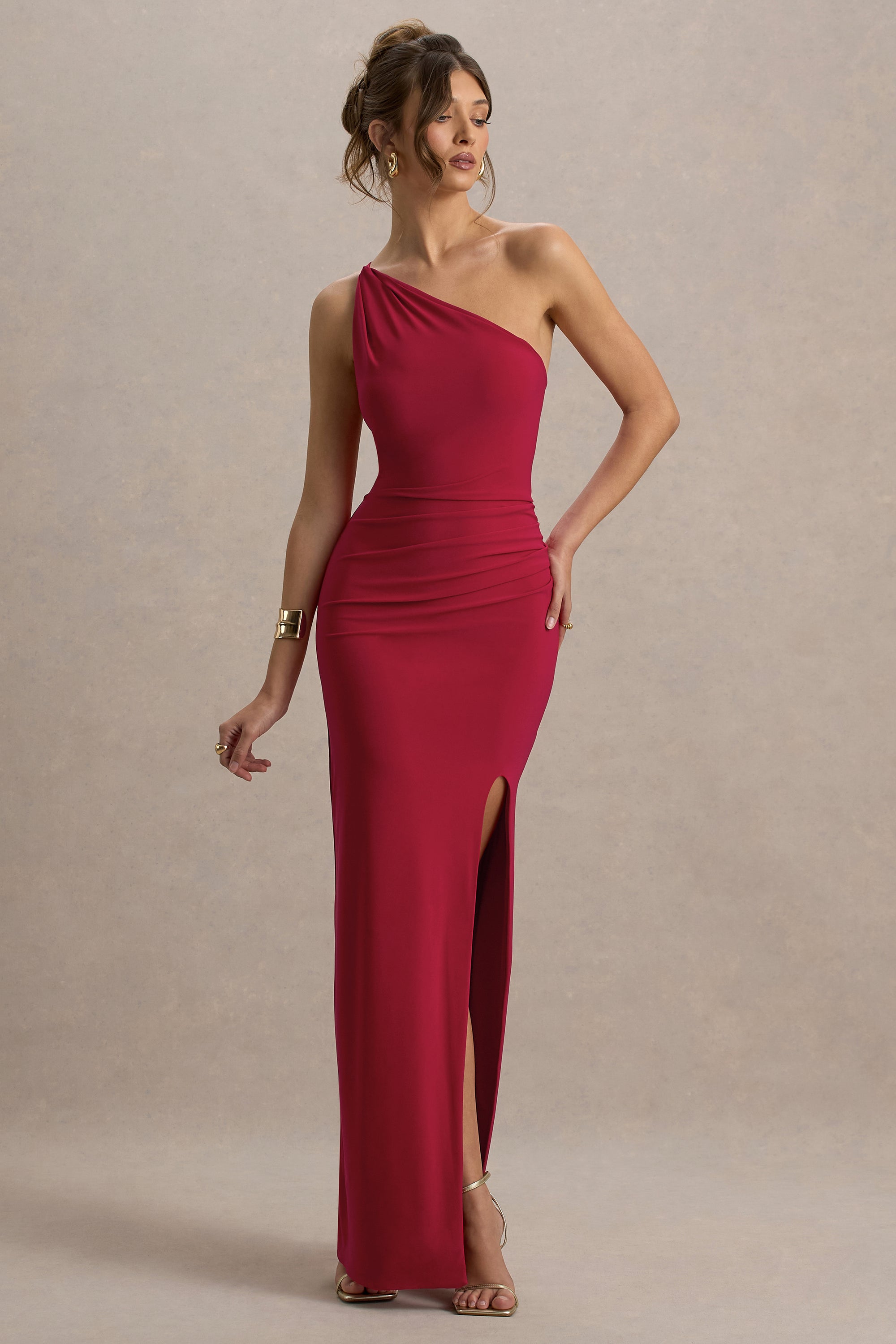 CC_HR_CL127621004 - Dressing Up Red One Shoulder Maxi Dress With Open Back Detail 01 - HERO SHOT.jpg