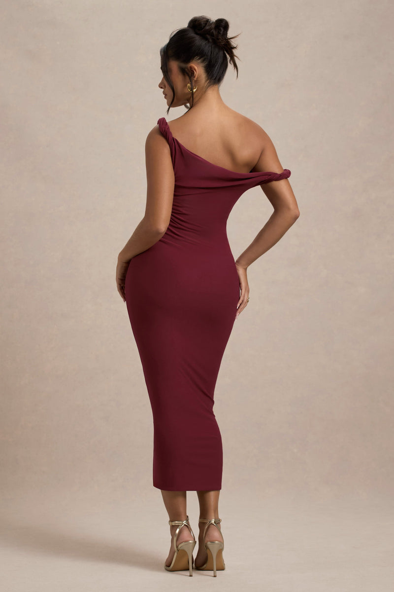 Lita | Red Twisted Asymmetric Maxi Dress Club L London - AUS Lita | Red Twisted Asymmetric Maxi Dress Club L London - AUS
