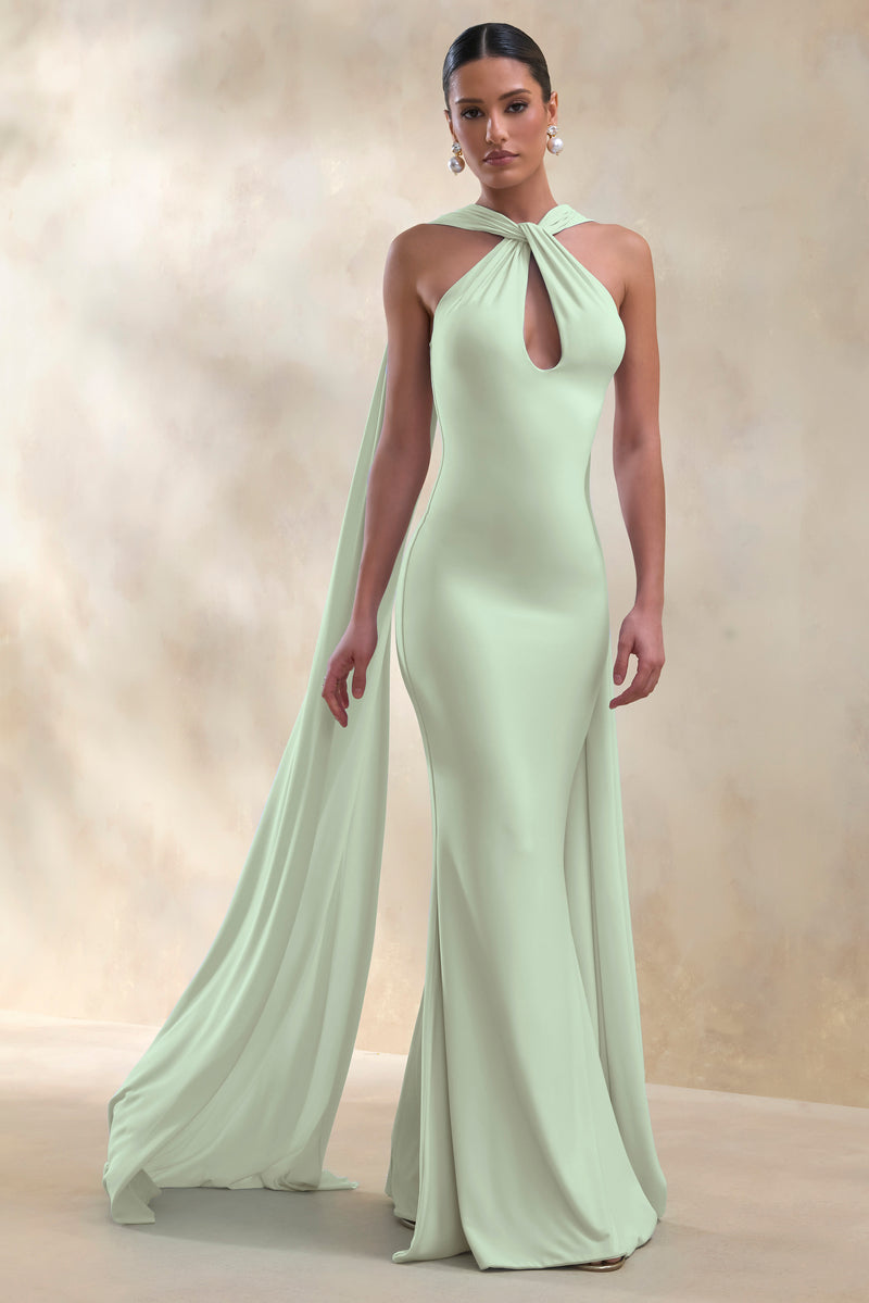 CL135876032 - Rhoda _ Mint Twist Halter-Neck Cape Maxi Dress 1.jpg