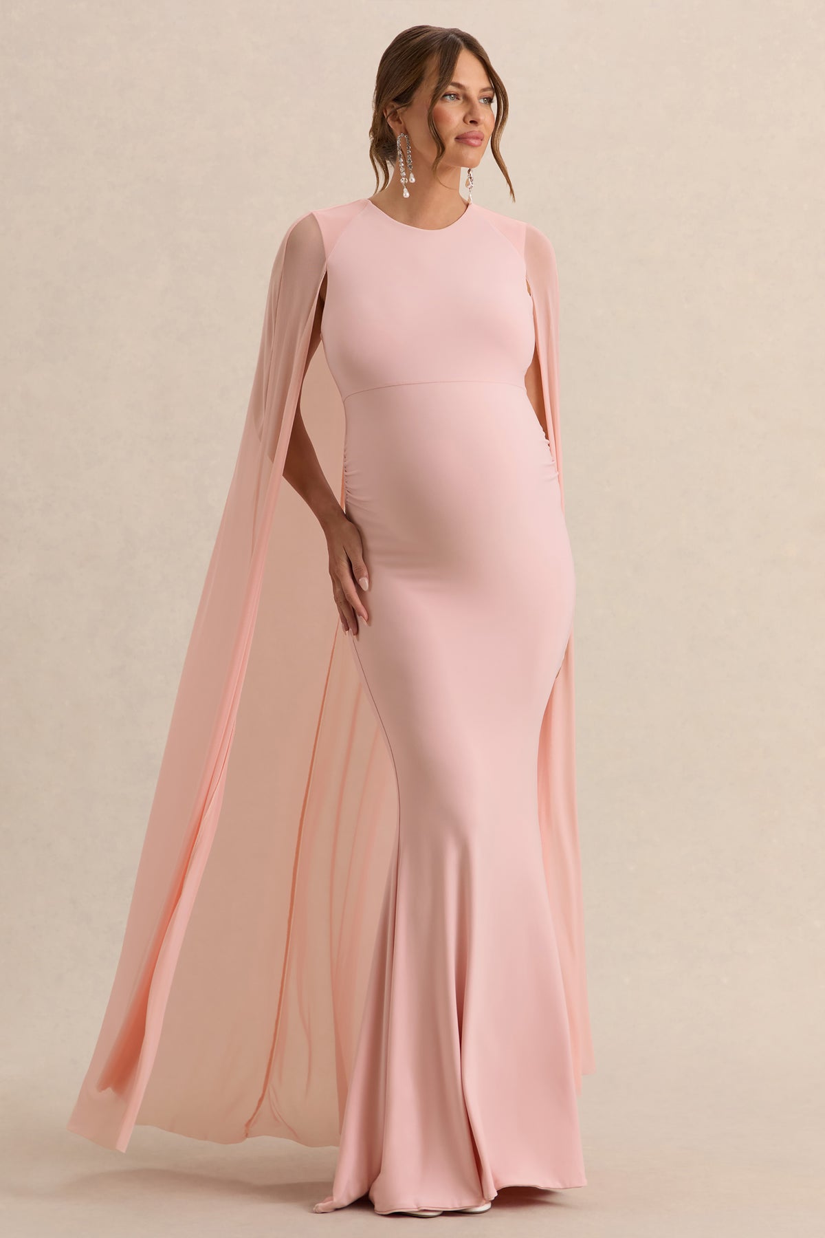 ECM_HR_CL136302301---Currant--Pink-Crew-Neck-Maternity-Maxi-Dress-With-Cape--0.jpg