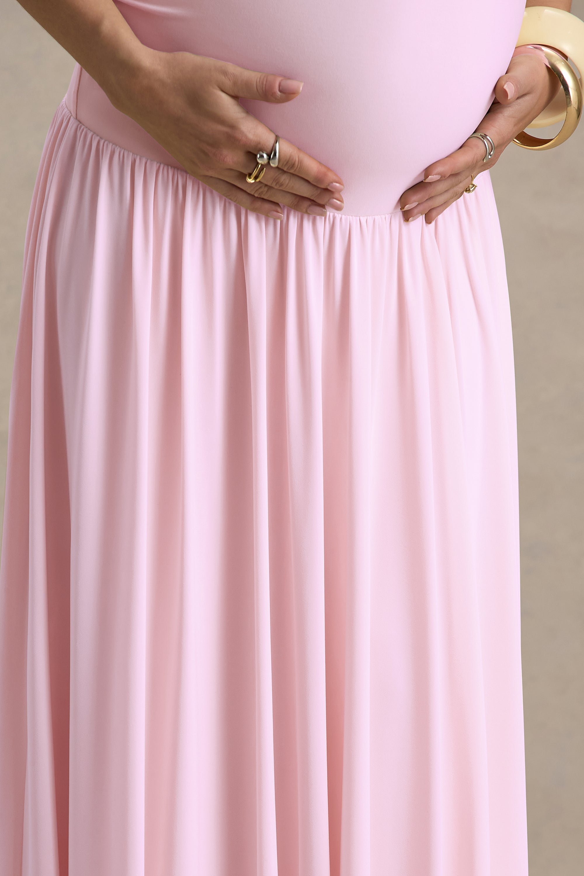 ECM_HR_CL136318081 - Outline | Light Pink Crew-Neck Maternity Maxi Dress With Pleated Skirt0.jpg