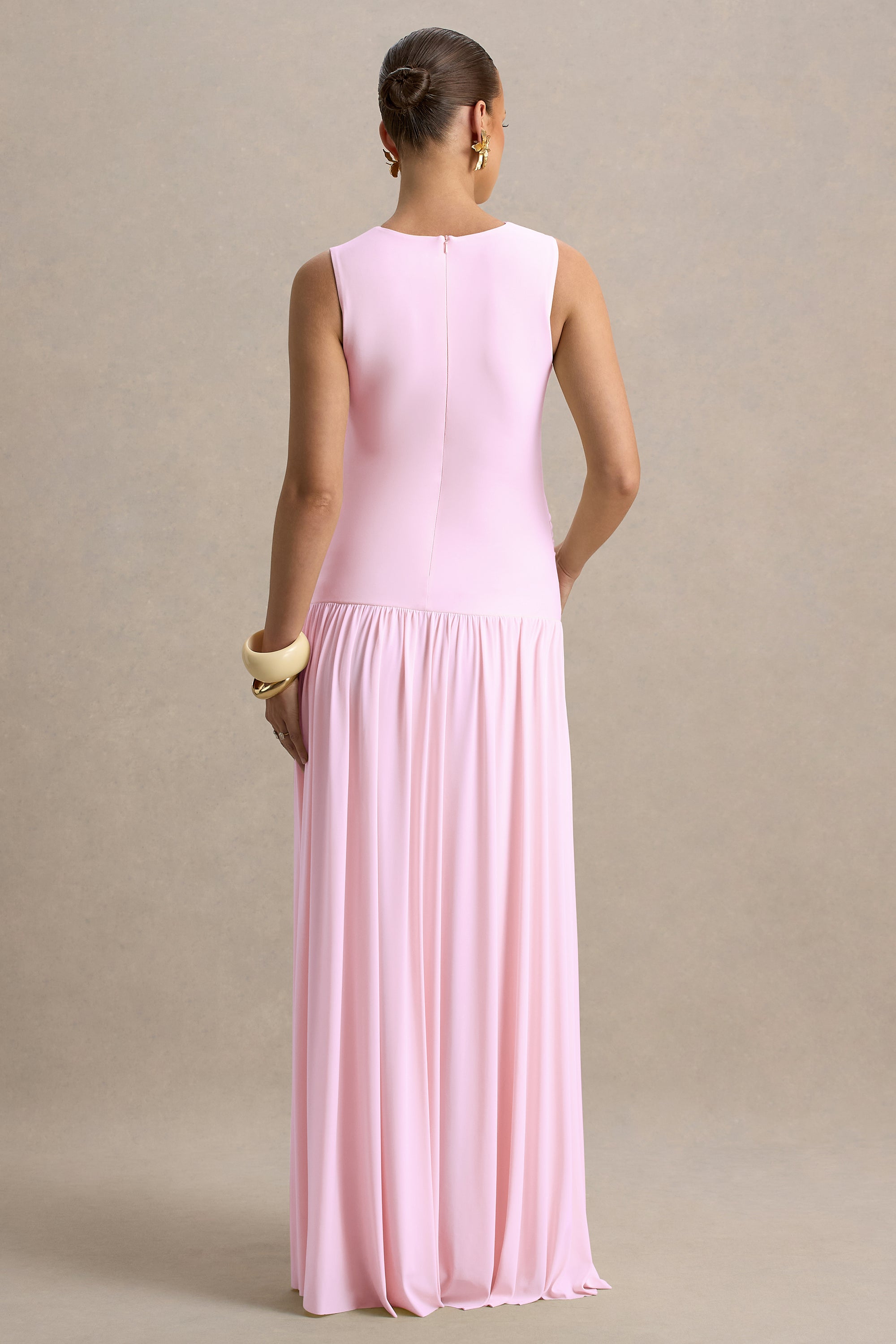 ECM_HR_CL136318081 - Outline | Light Pink Crew-Neck Maternity Maxi Dress With Pleated Skirt3.jpg