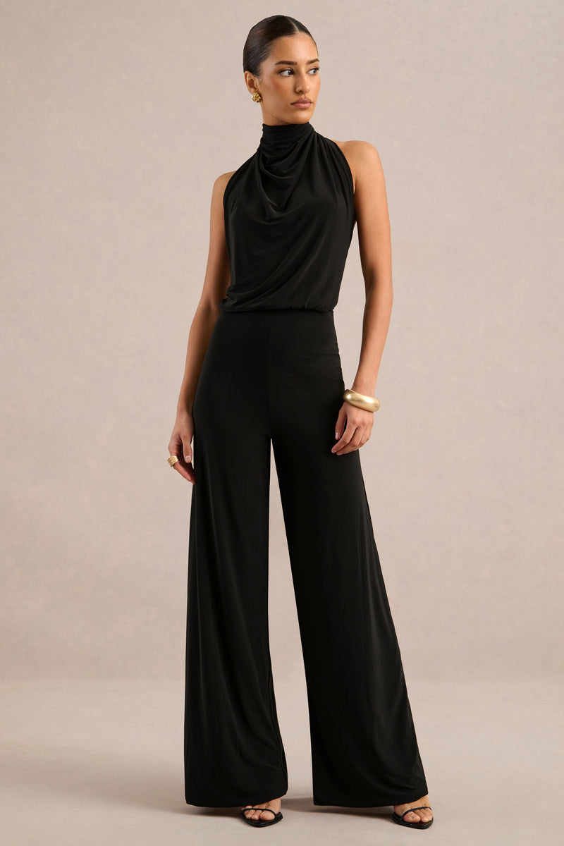 ECM_HR_CL136528002 - Asha _ Black High-Neck Jumpsuit With Ruched Detail0.jpg