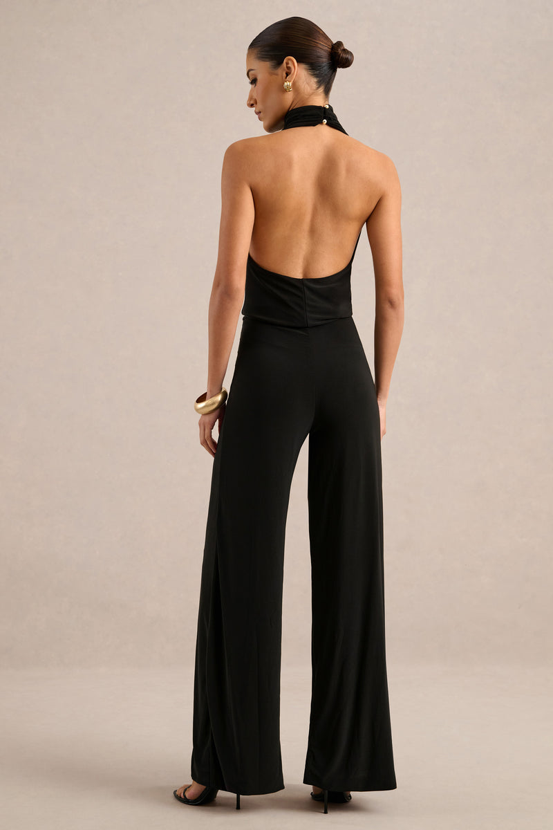 ECM_HR_CL136528002 - Asha _ Black High-Neck Jumpsuit With Ruched Detail5.jpg