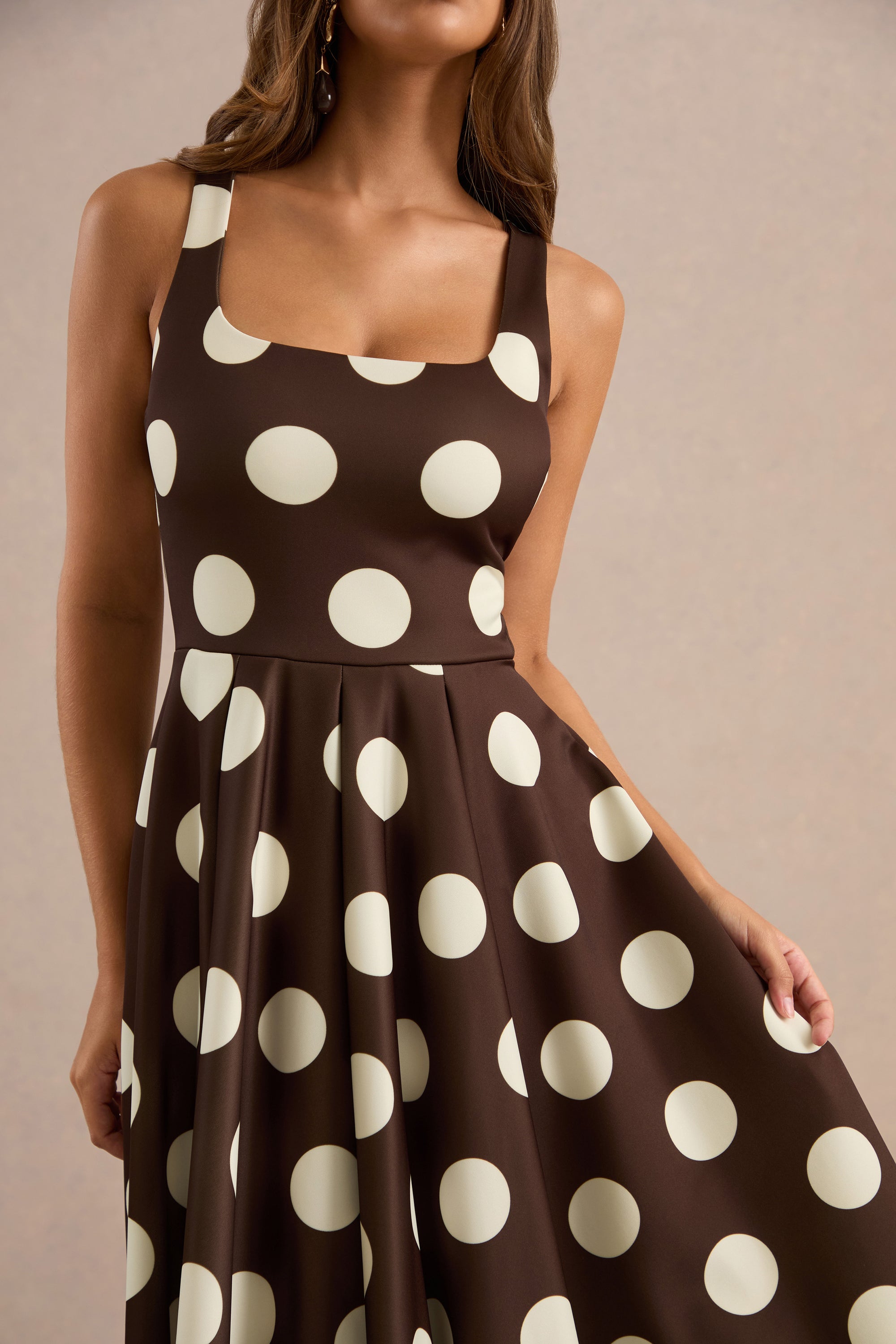 ECM_HR_CL136792022_Berta Dark Brown Polka-Dot Square-Neck Midi Dress 70.jpg