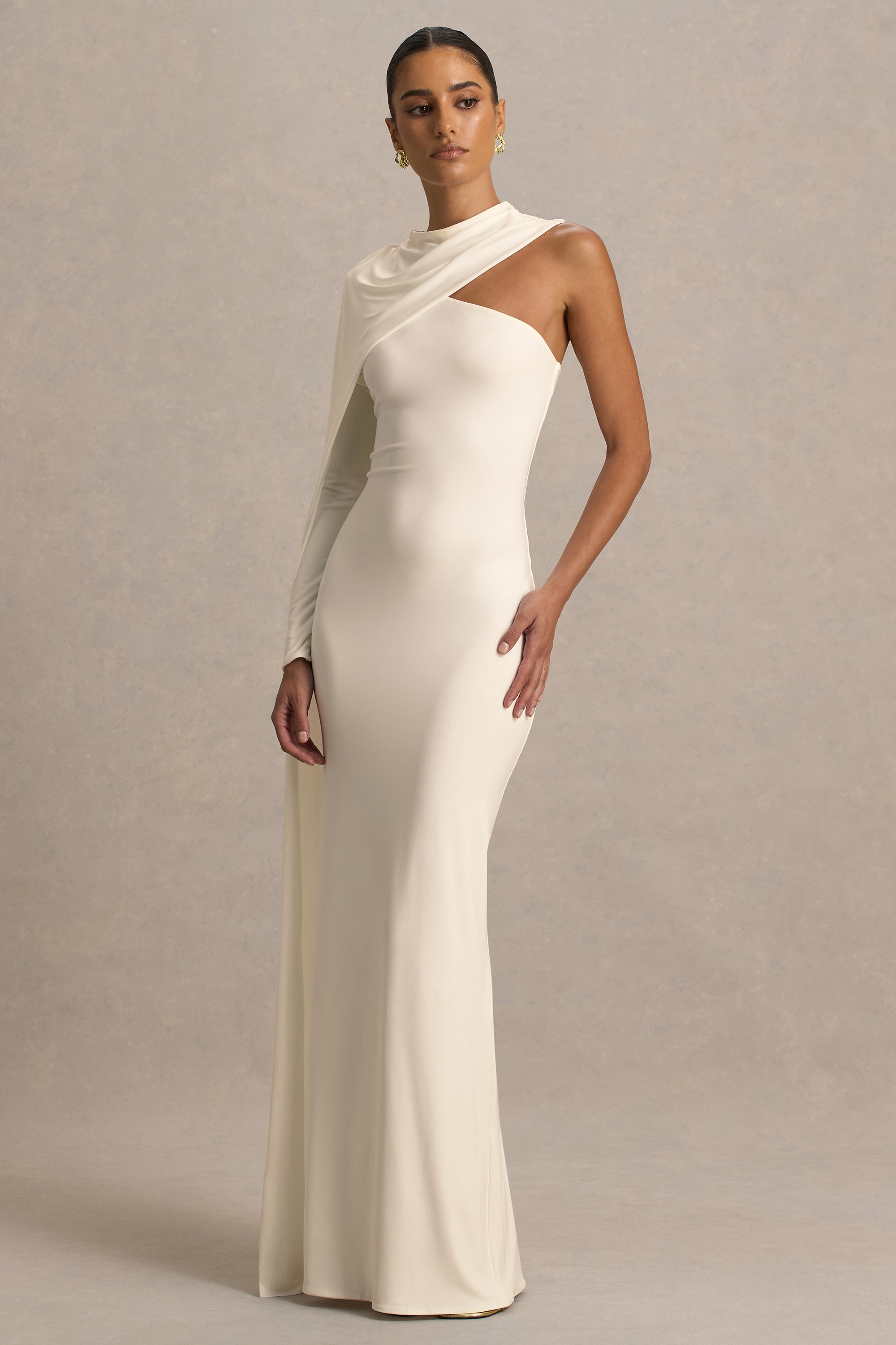 HR_CL136848028 - Dawn Cream Asymmetric-Neck Maxi Dress With One Long-Sleeve And Cape03.jpg