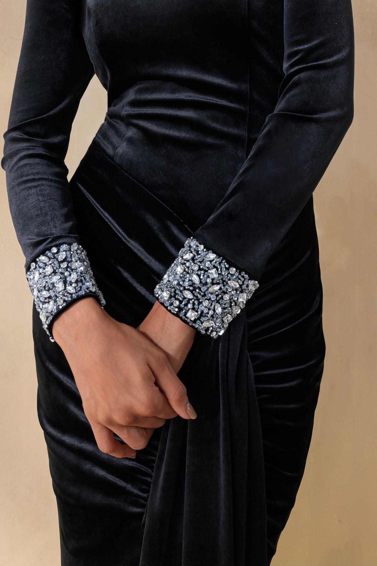ECM_HR_CL136959002---Perrin-_-Black-Velvet-High-Neck-Maxi-Dress-With-Embellished-Cuffs-4.jpg