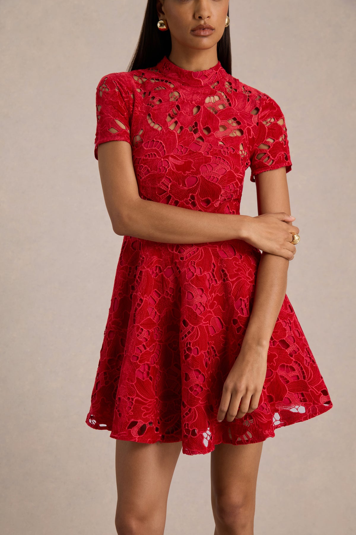HR_CL136987004 - Roam Red Lace High-Neck Mini Dress 04.jpg