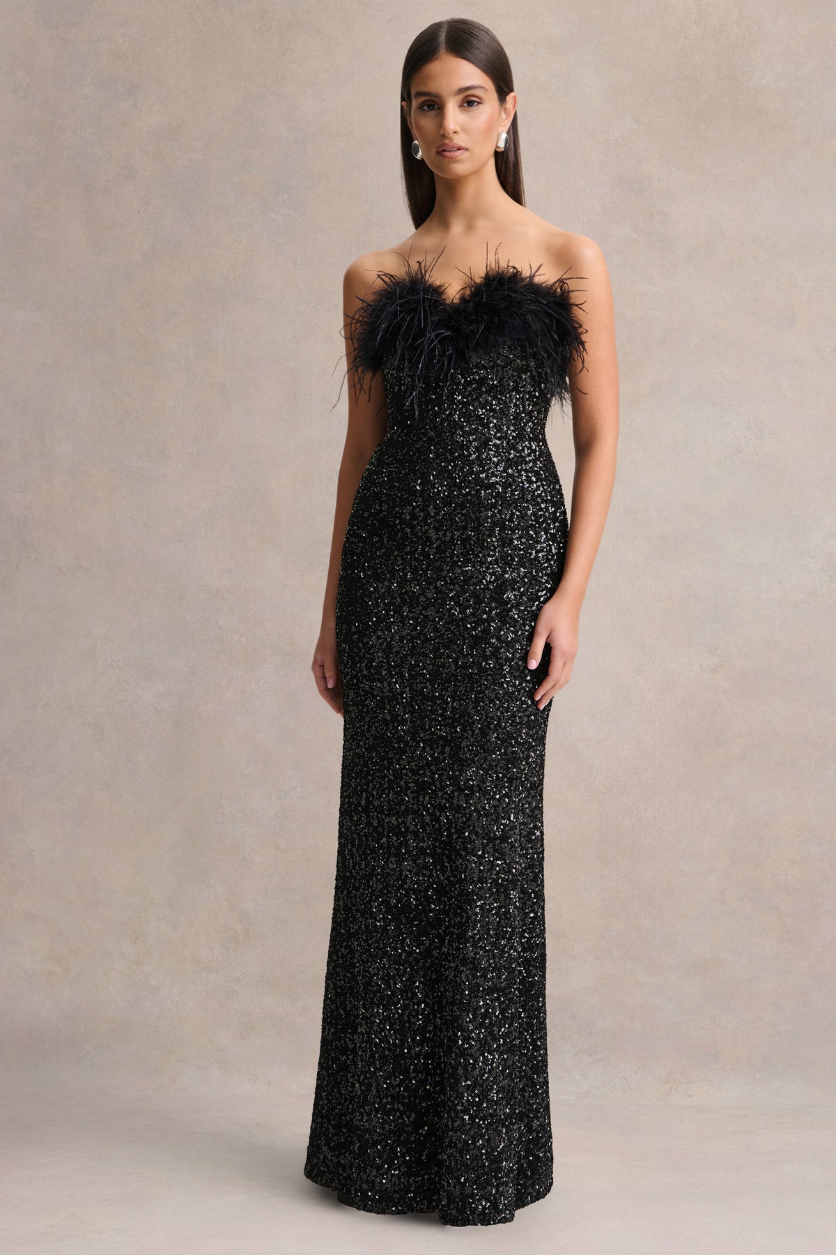 HR_CL137047002 - Daze - Black Sequin Bandeau Maxi Dress With Feather-Trim 06.jpg