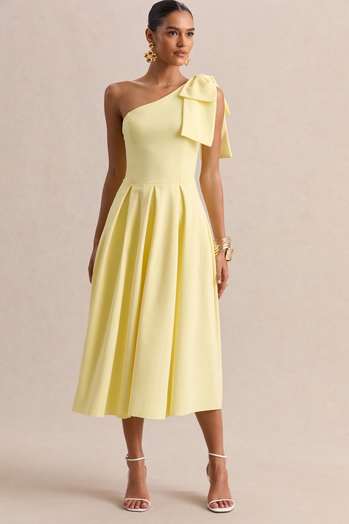 ECM_HR_CL137132121 - Meria _ Lemon Asymmetric-Neck Midi Dress With Bow-Sleeve 01.jpg
