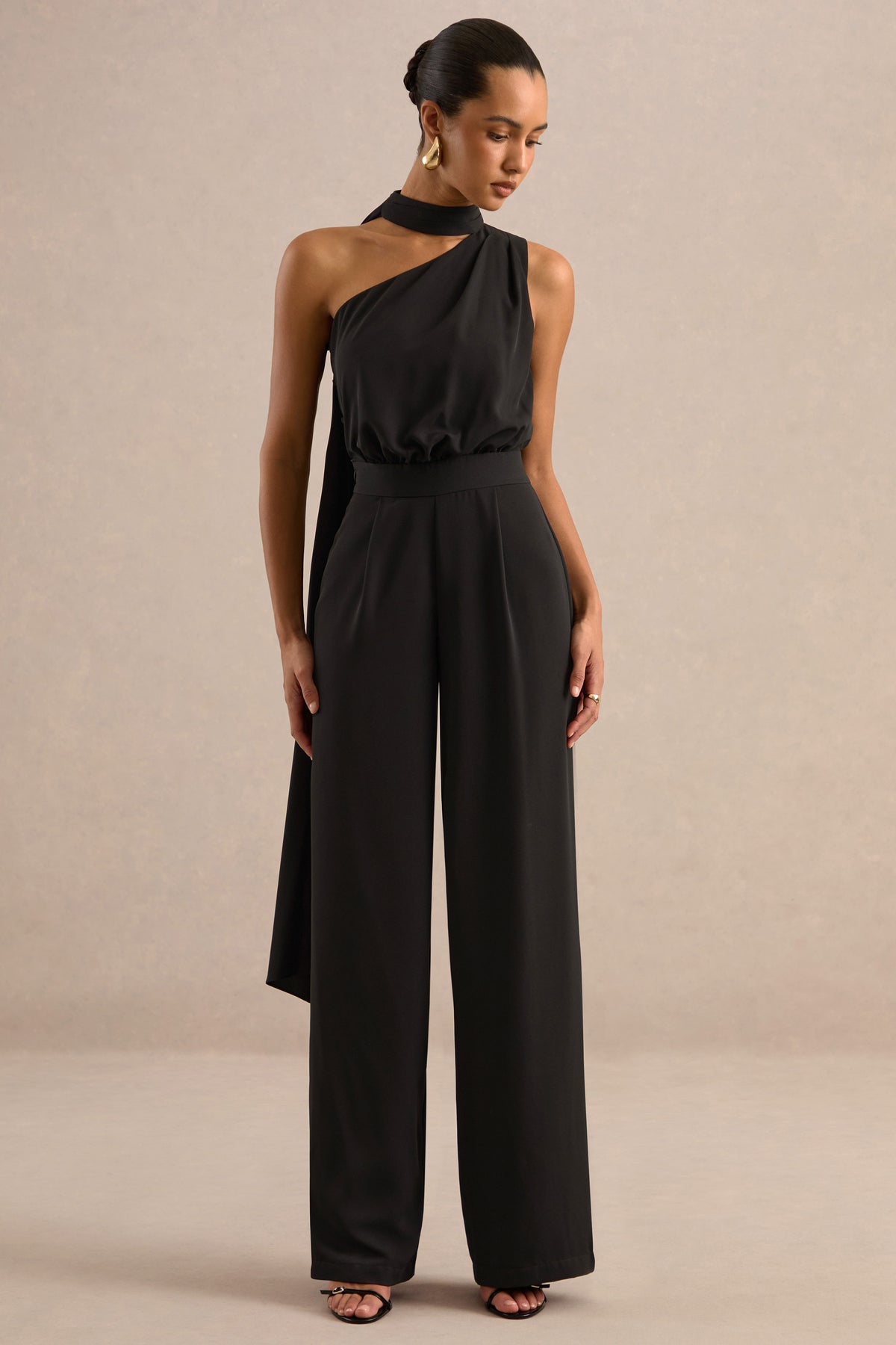 ECM_HR_CL137144001 - Gliselle Black Asymmetric-Neck Jumpsuit With Scarf Detail2.jpg