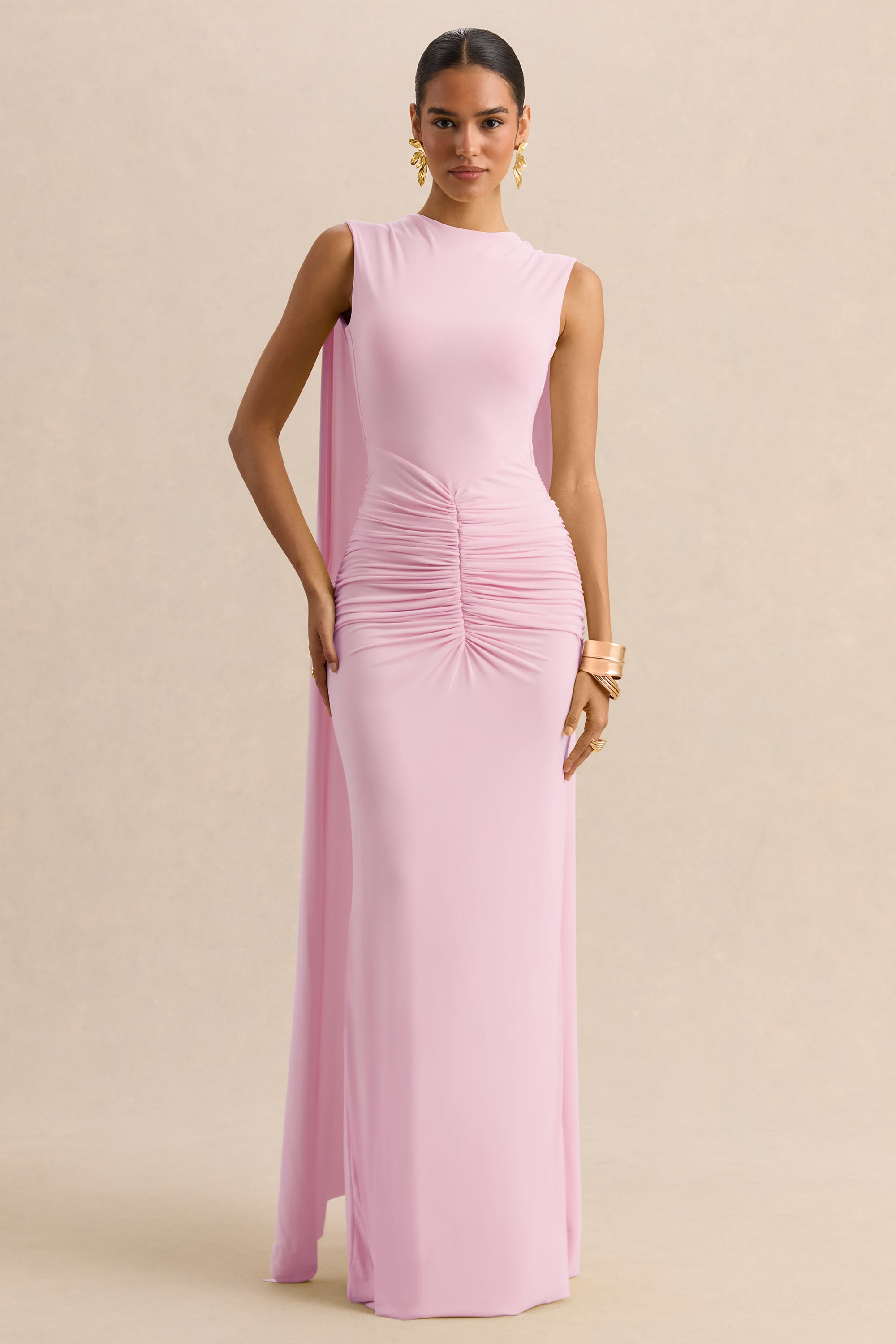 ECM_HR_CL137161081 - Premiere | Light Pink Boat-Neck Maxi Dress With Cape-Sleeves And Open-Back 5.jpg