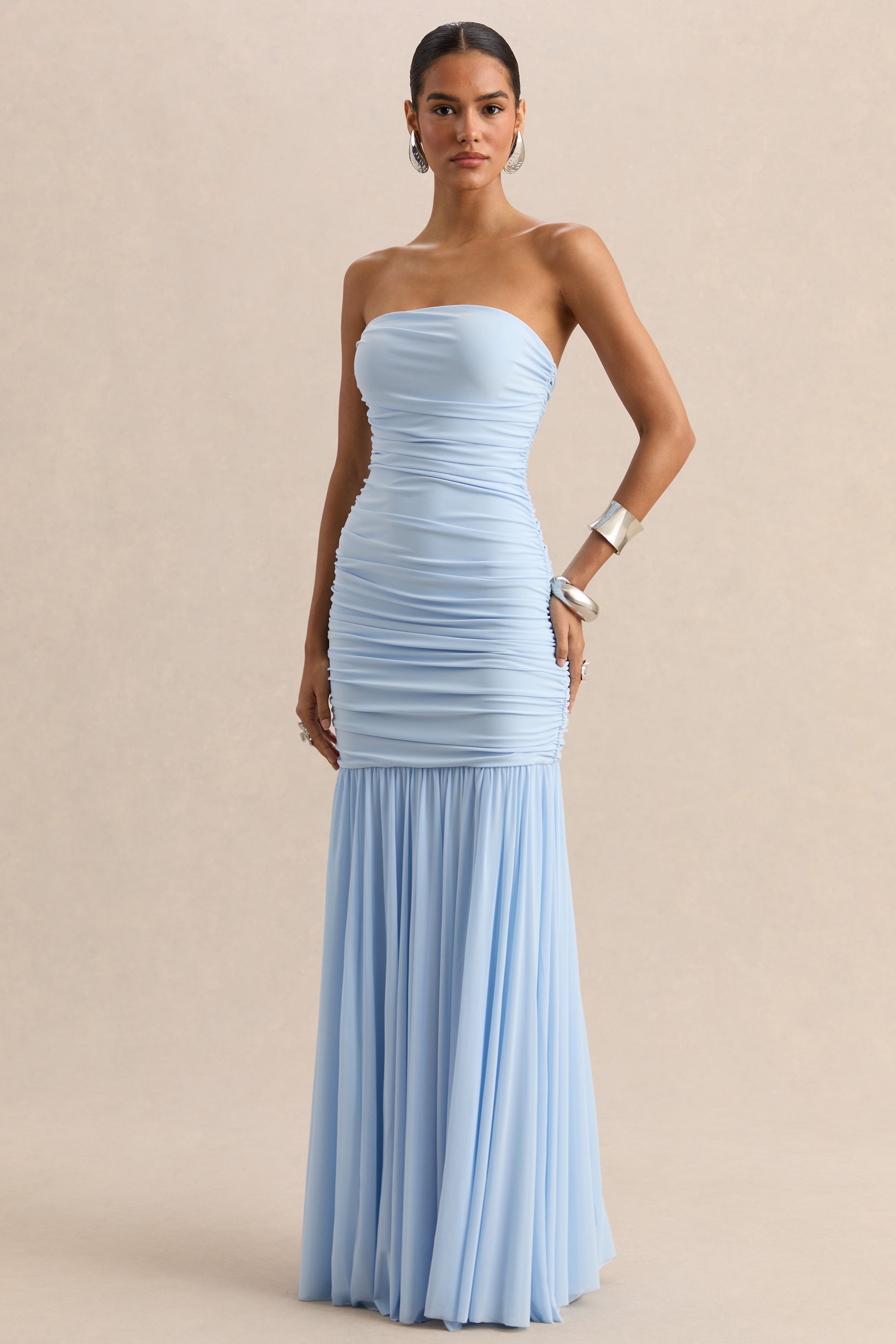 ECM_HR_CL1CL137316016 - Ivanka - Powder Blue Bandeau Maxi Dress With Cape Sleeve 04.jpg