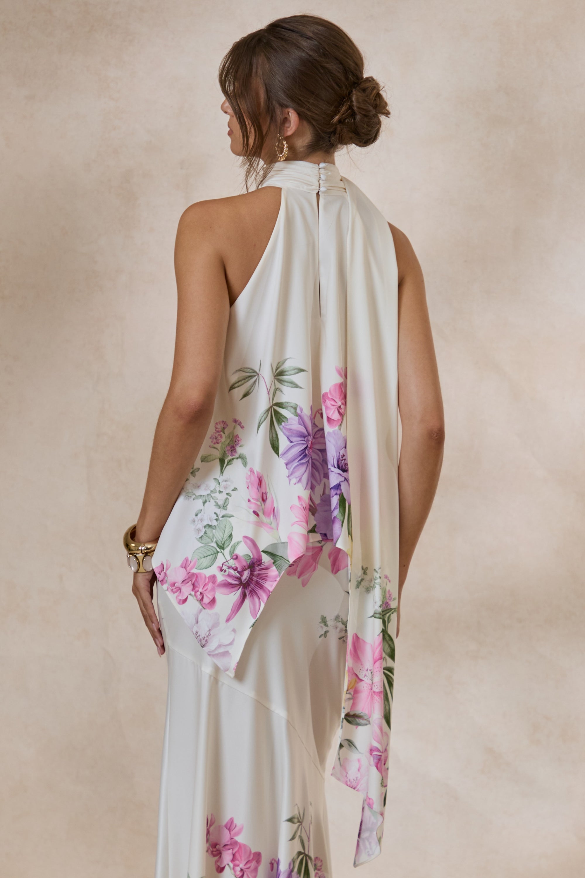 SANCELLE Vayla Cream Floral Print Matte Satin Asymmetric Drop-Waist Maxi Skirt COORD CL137649111 CL137321111 (5).jpg