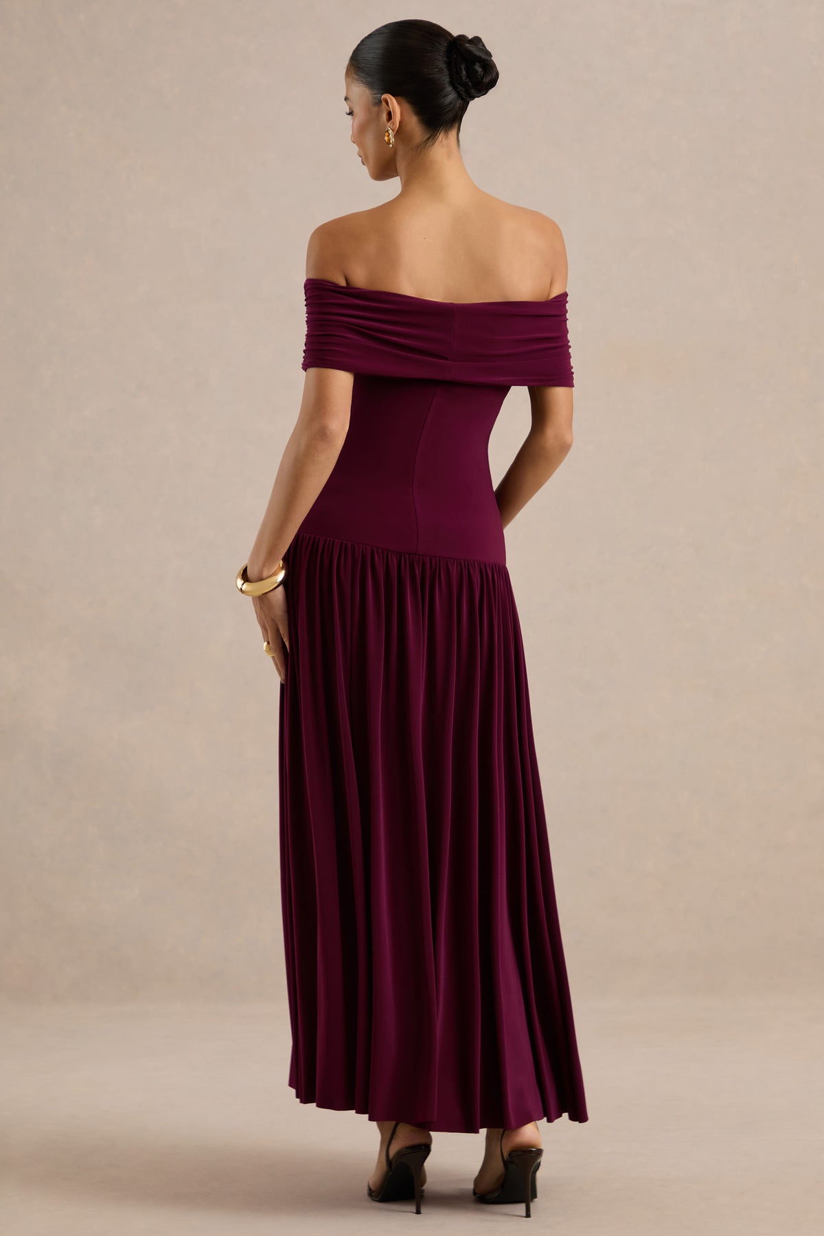ECM_HR_CL137370102 - Juliette | Burgundy Bardot-Neck Maternity Maxi Dress With Drop-Waist6.jpg