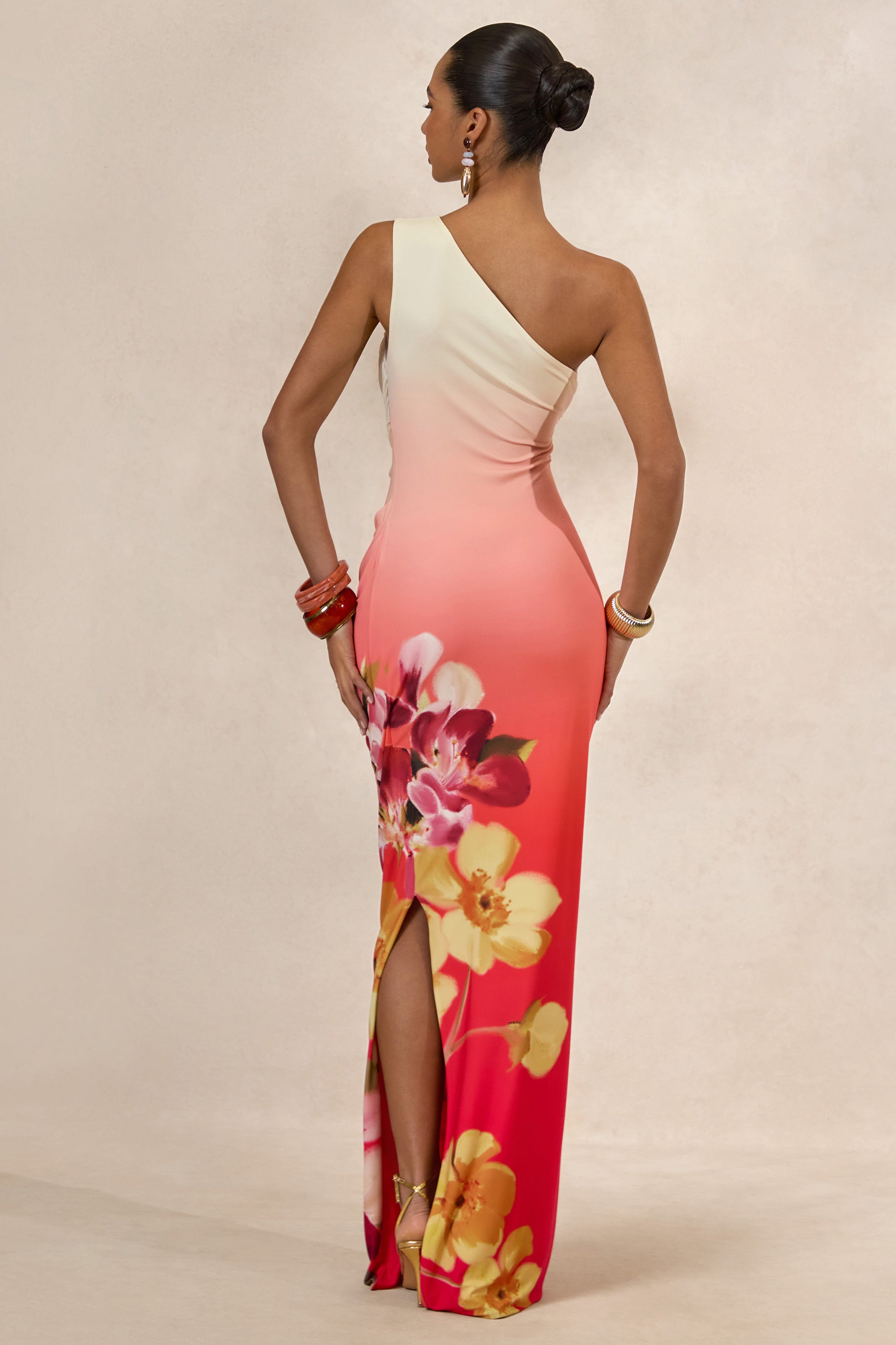 CL137412234 - Hazel _ Orange And Pink Floral Print Asymmetric-Neck Maxi Dress5.jpg