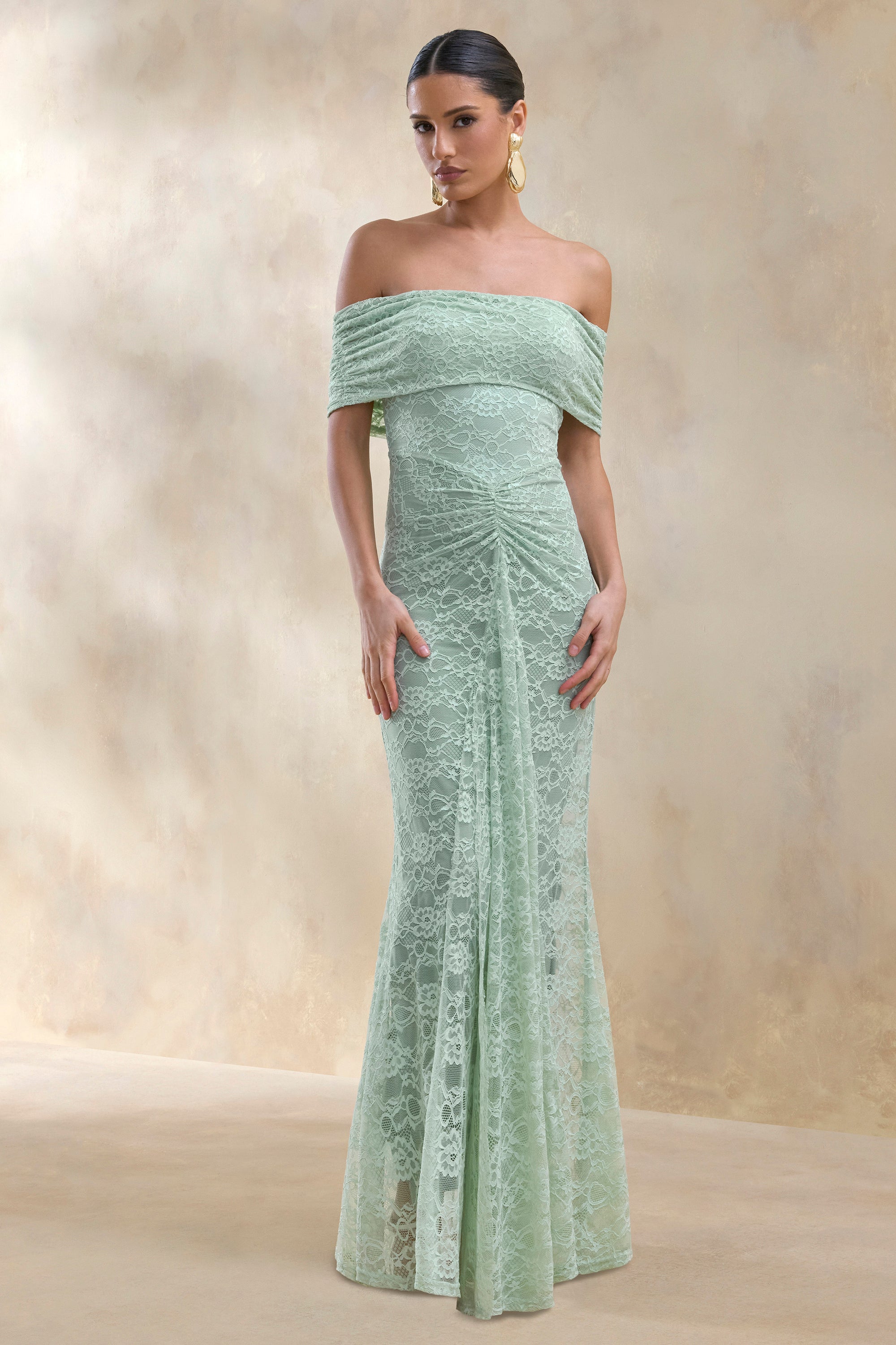ECM_HR_CL137490033 - Elinor | Sage Lace Bardot-Neck Maxi Dress With Gathered-Detailing 0.jpg