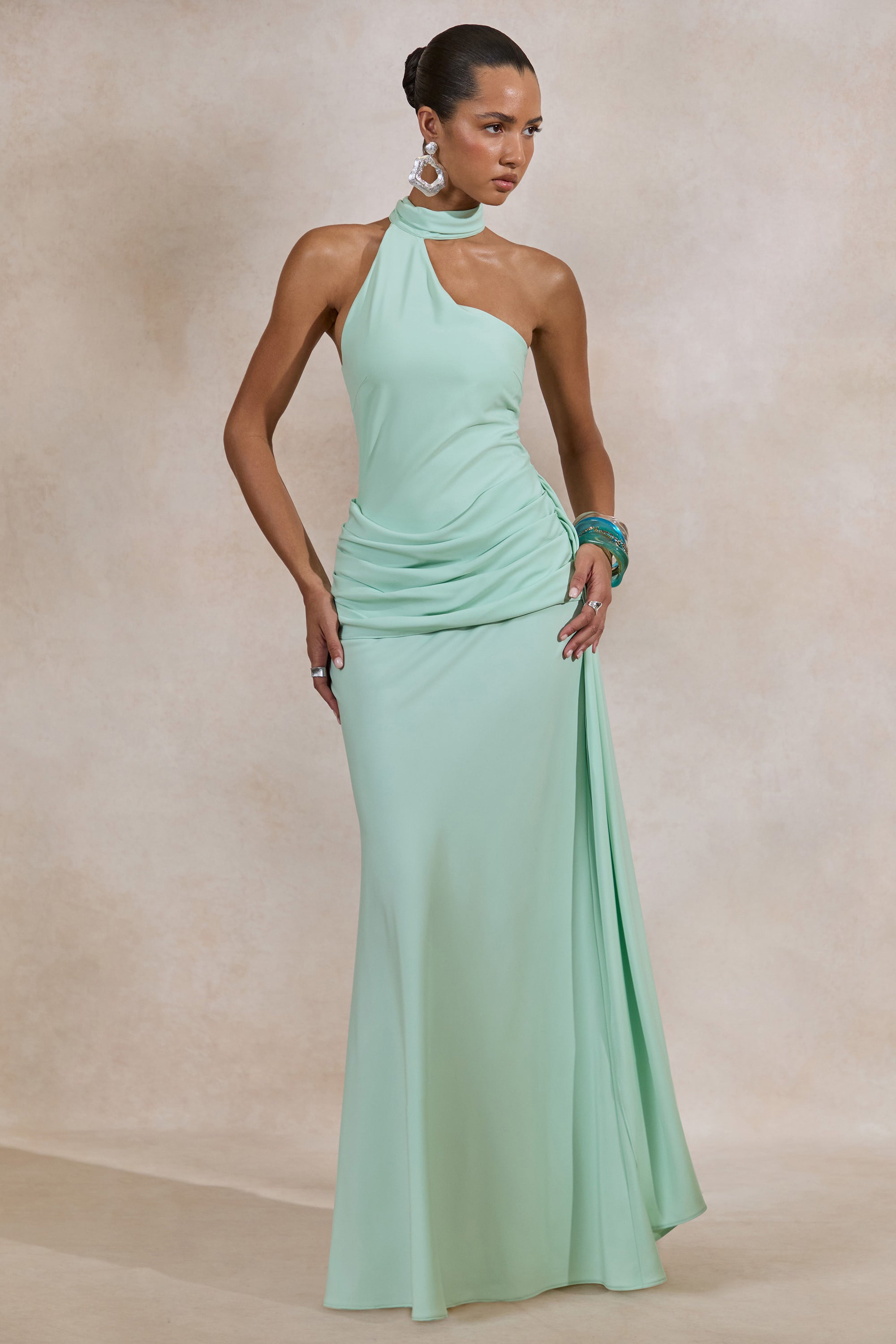 ECM_HR_CL137729032 - Aevina _ Mint Satin Asymmetric-Neck Maxi Dress With Sash-Detail1.jpg