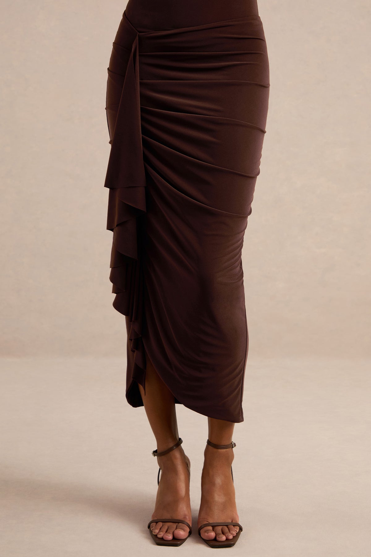 CL137832022 - Inessa _ Brown Midi Skirt With Ruffled Detailing4.jpg