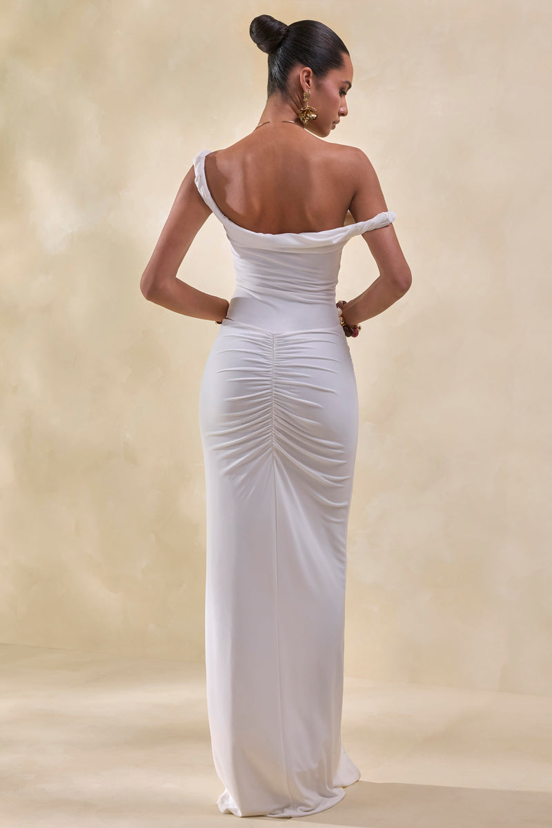 CL13783311006_ECM_HR_CL137817110---Kesia-White-Twisted-Asymmetric-Bodysuit-_-ECM_HR_CL137833110---Idris-White-Twisted-Waist-Maxi-Skirt-With-Front-Split9-copy-2