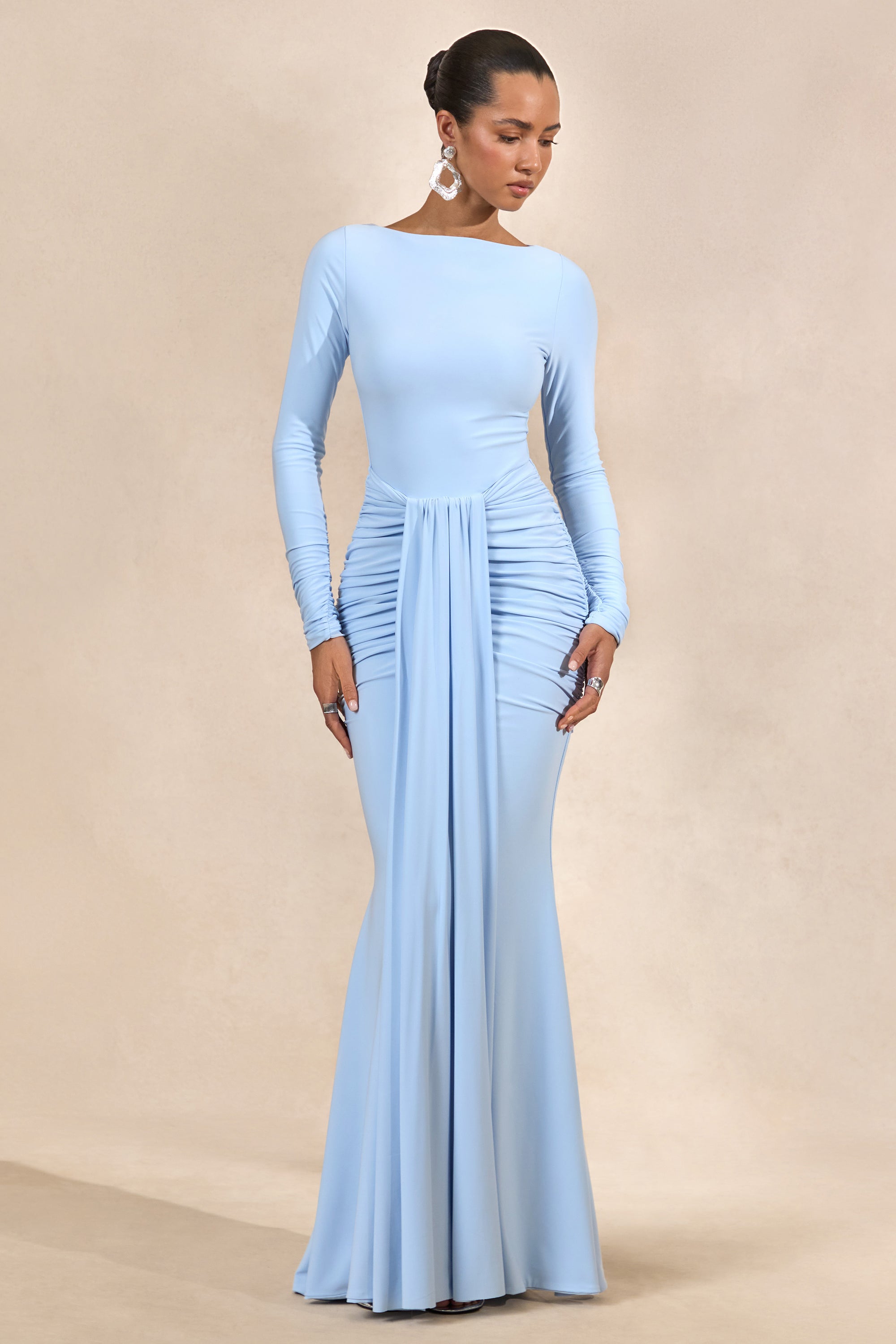CL137848013 - Liatris _ Light Blue Wide-Neck Maxi-Dress With Gathered-Detailing0.jpg