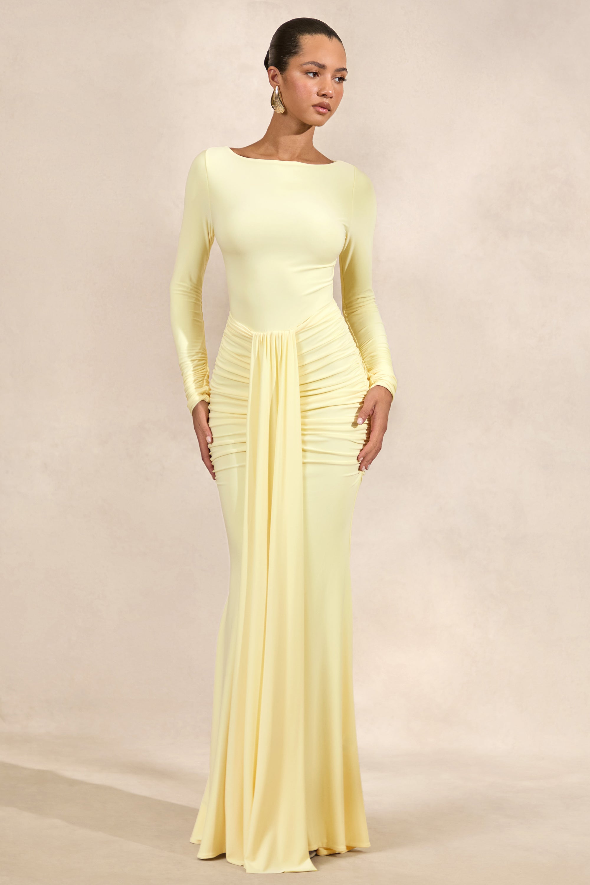 CL137848121 - Liatris _ Lemon Wide-Neck Maxi-Dress With Gathered-Detailing0.jpg