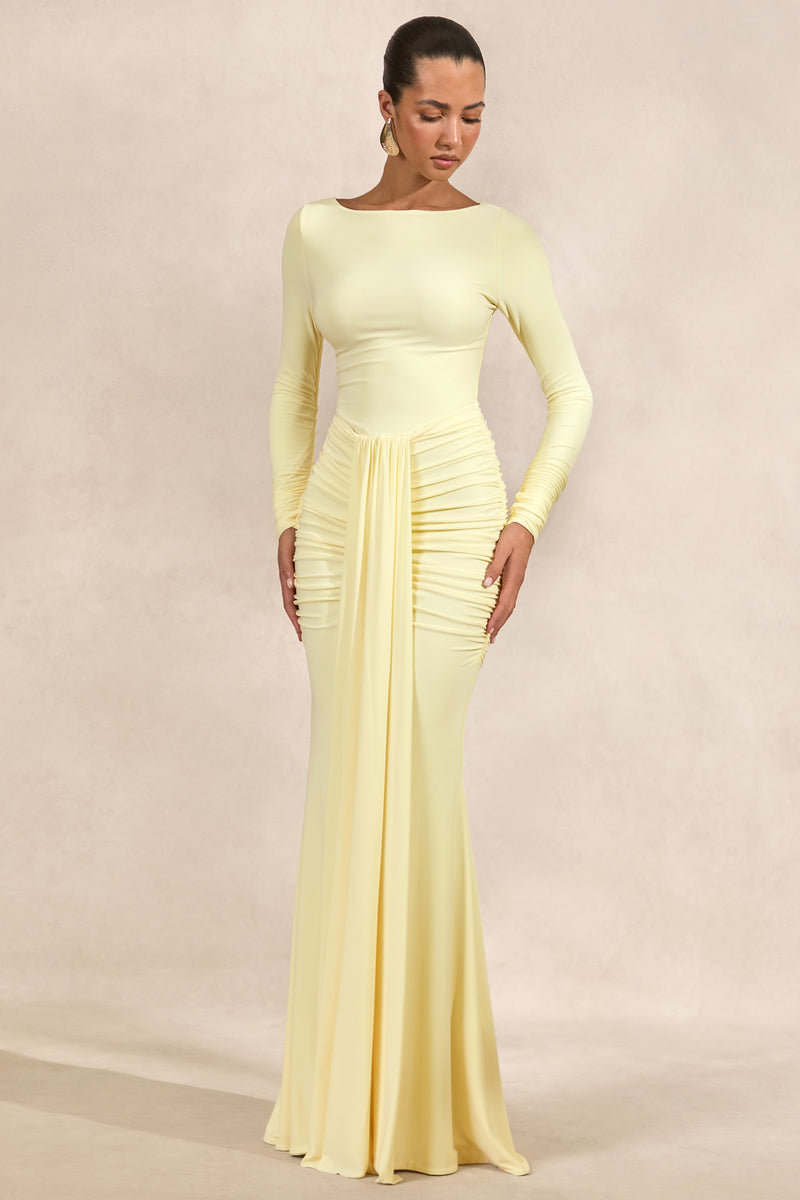 CL137848121 - Liatris _ Lemon Wide-Neck Maxi-Dress With Gathered-Detailing2.jpg