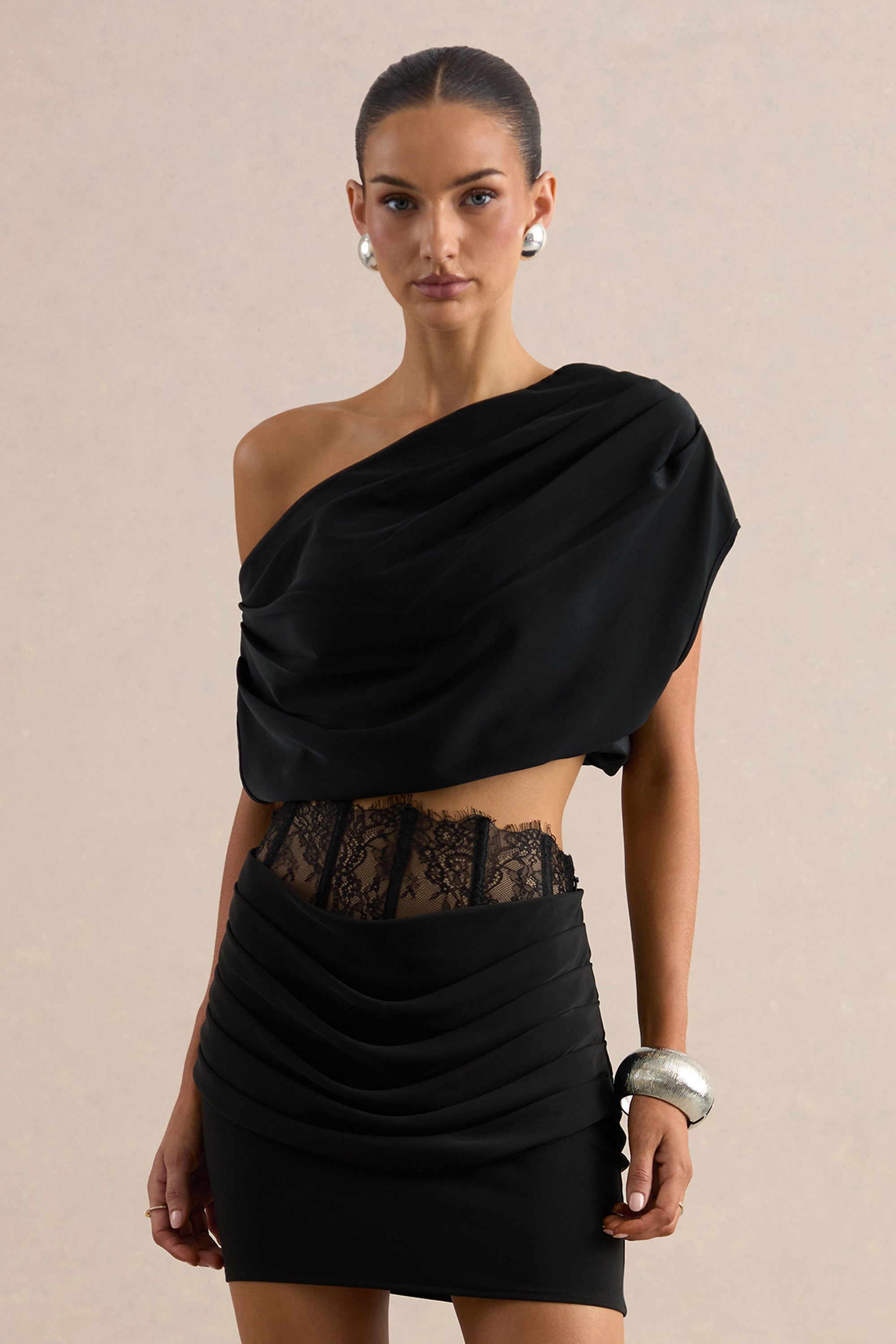 ECM_HR_CL137857001 - Yaselle | Black Satin Asymmetric-Neck Crop-Top 1.jpg