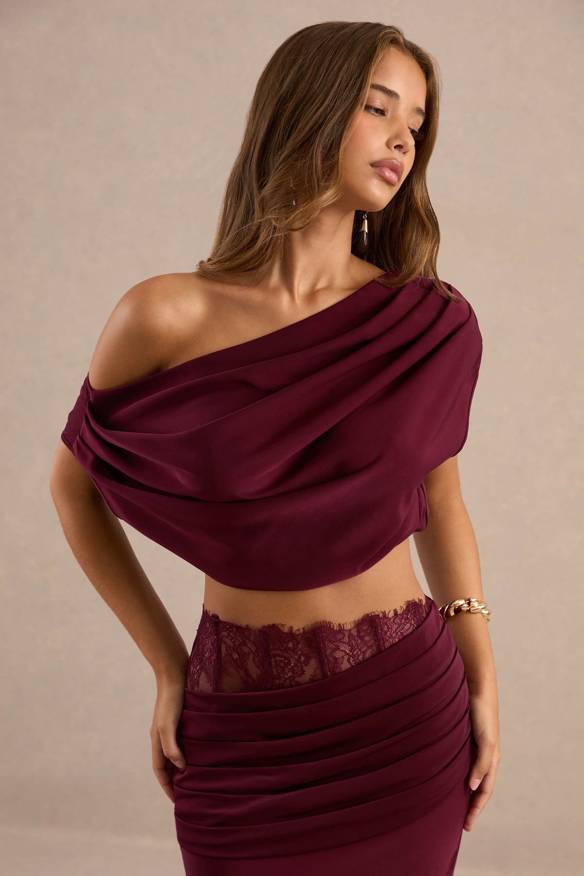 CL137857102_Yaselle Burgundy Satin Asymmetric-Neck Crop-Top8.jpg