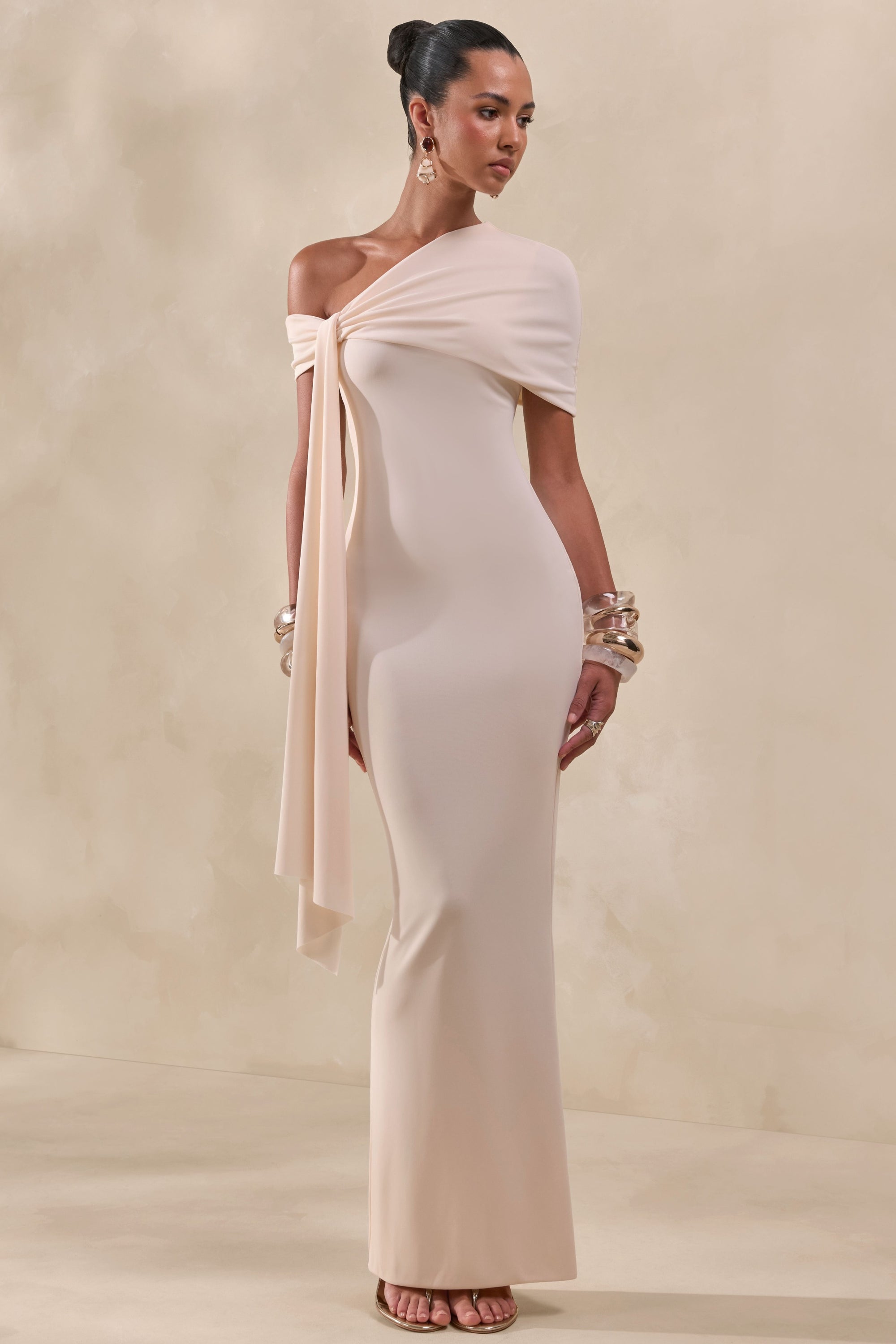 ECM_HR_CL137866111 - Esalina _ Cream Asymmetric-Neck Maxi Dress With Sash3.jpg