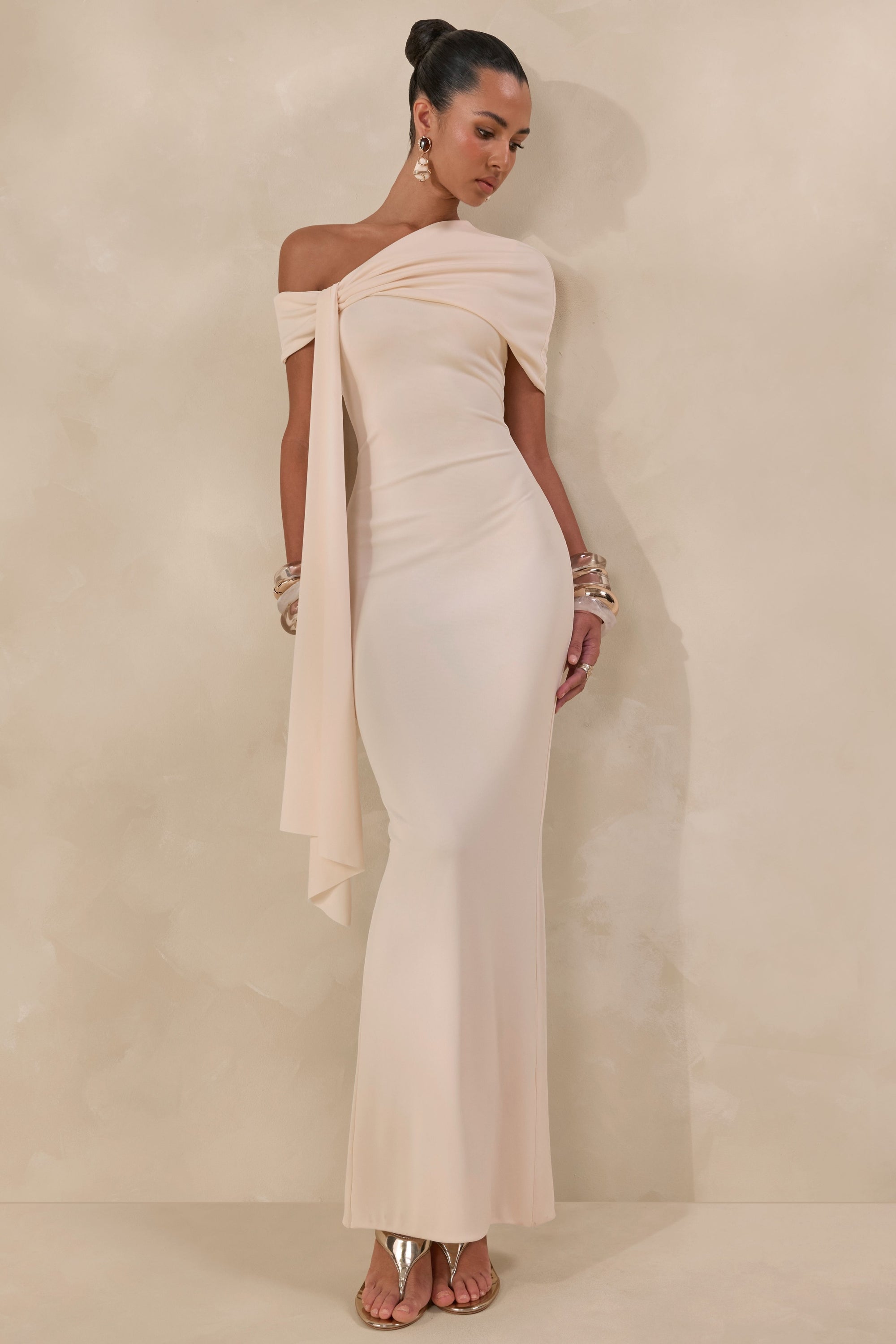 ECM_HR_CL137866111 - Esalina _ Cream Asymmetric-Neck Maxi Dress With Sash_CREATIVE1.jpg