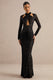 ECM_HR_CL137976001 - Perriane _ Black Lace Halter-Neck Maxi Dress With Cut-Out Details 1.jpg