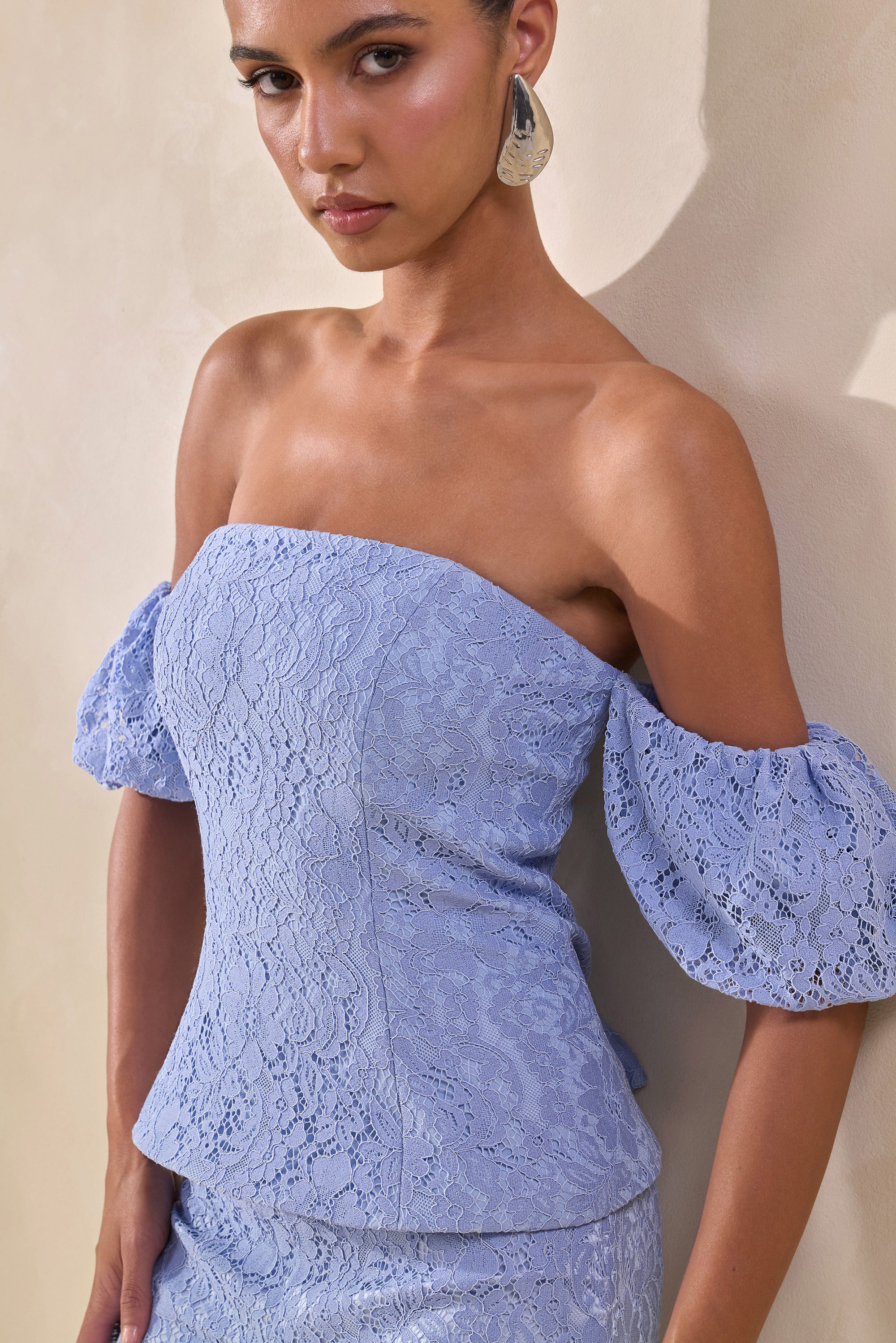 ECM_HR_CL137998016 - Raelle _ Powder Blue Lace Bardot-Neck Top With Puff-Sleeves 6.jpg