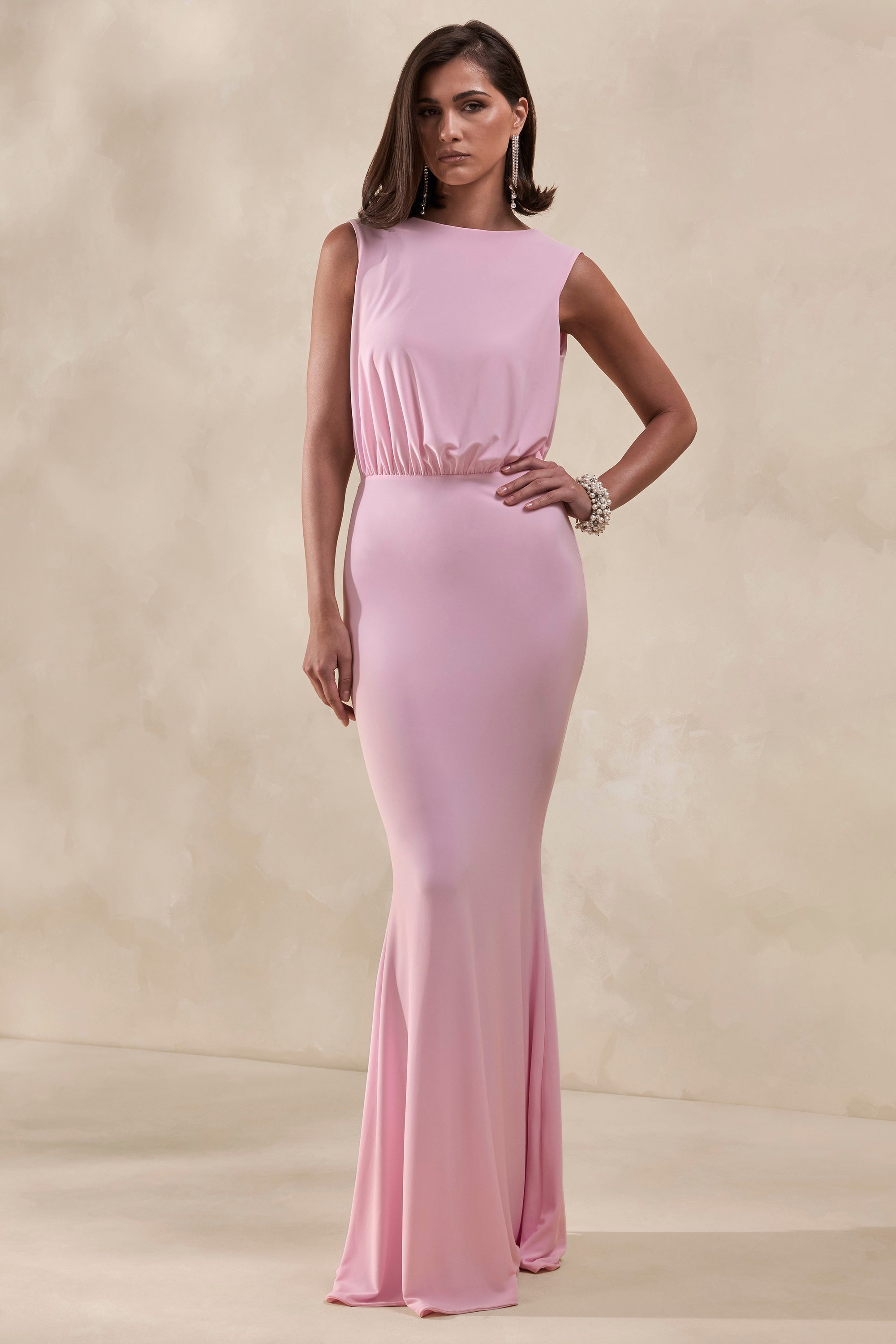 ECM_HR_CL138002084 - Elladine _ Pink Round-Neck Maxi Dress With Lace-Back And Bow-Detail0.jpg
