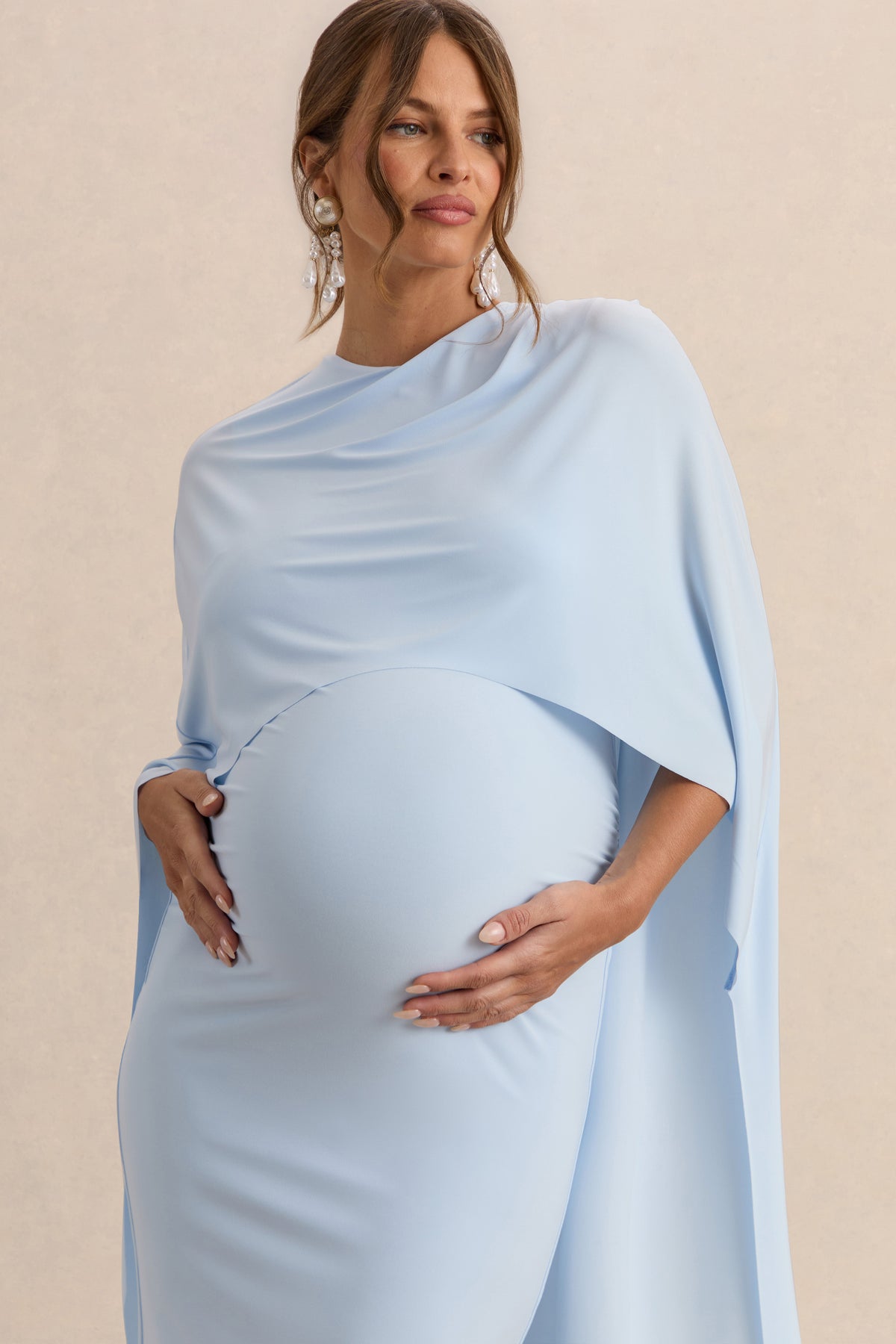 ECM_HR_CL138105013  - Arwen Powder Blue Round-Neck Maternity Midi Dress With Cape Detail 3.jpg