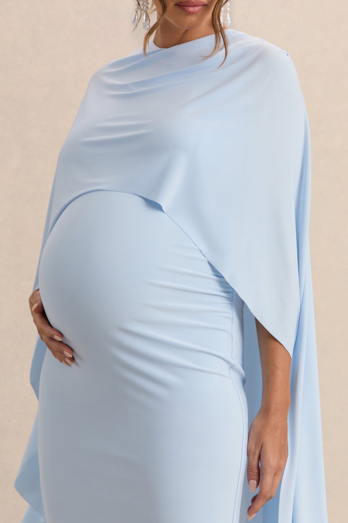ECM_HR_CL138105013  - Arwen Powder Blue Round-Neck Maternity Midi Dress With Cape Detail 4.jpg