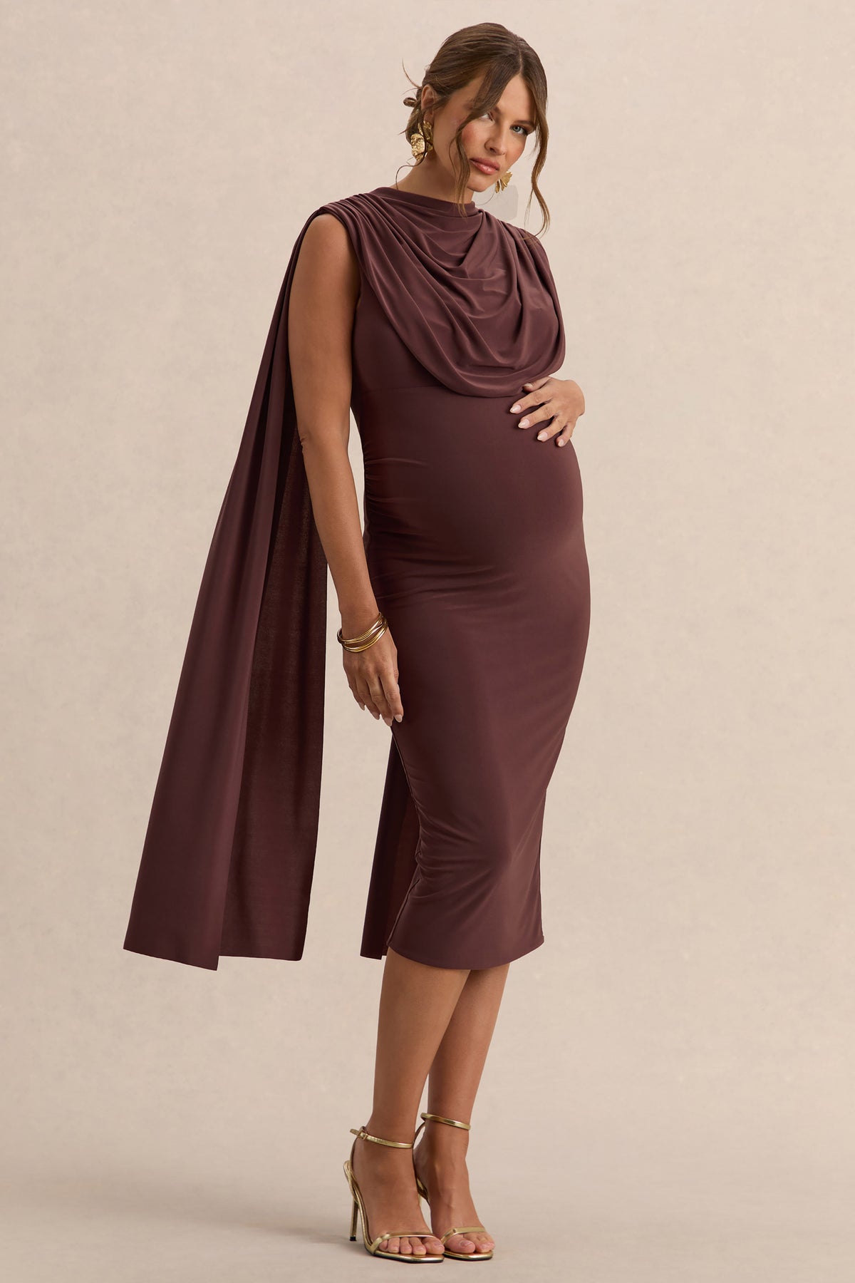 ECM_HR_CL138108022---Milaine-Dark-Brown-Round-Neck-Maternity-Midi-Dress-With-Cape-Sleeves-2.jpg