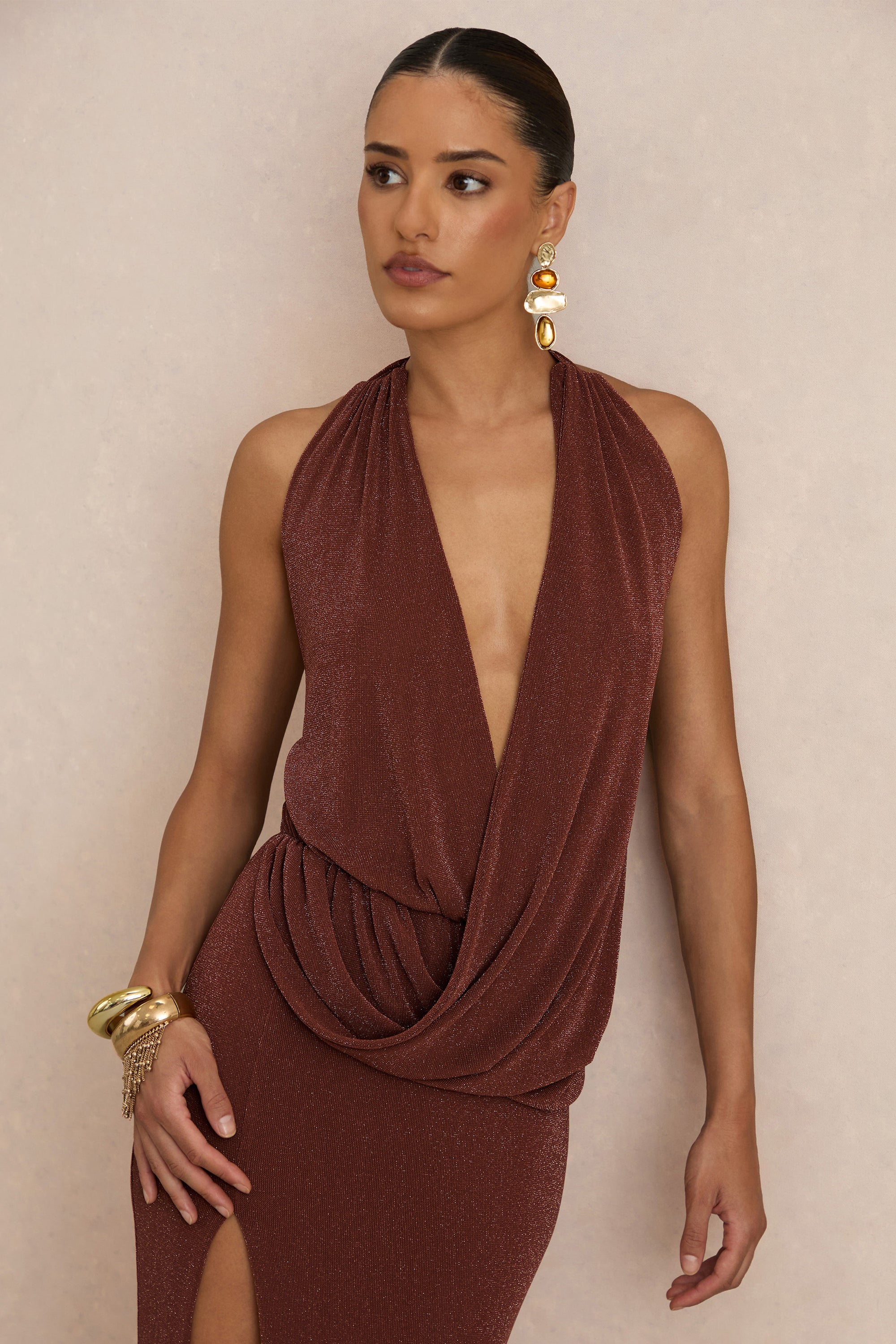 ECM_HR_Velia Brown Extreme Plunge-Neck Maxi Dress With Front High Split CL138129060 59.jpg