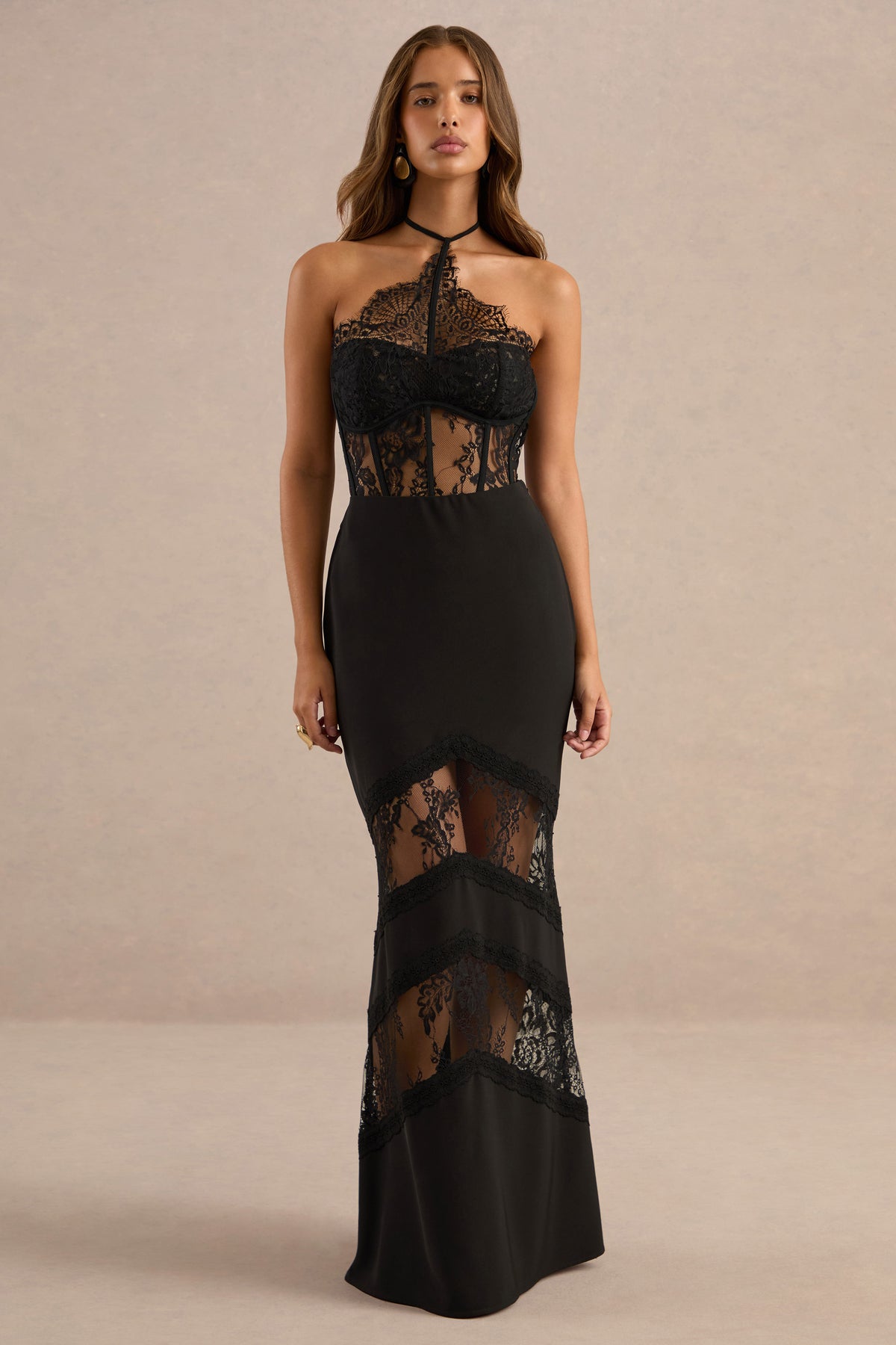 ECM_HR_CL138158001 -Clarion  Black Satin And Lace Maxi Skirt6.jpg