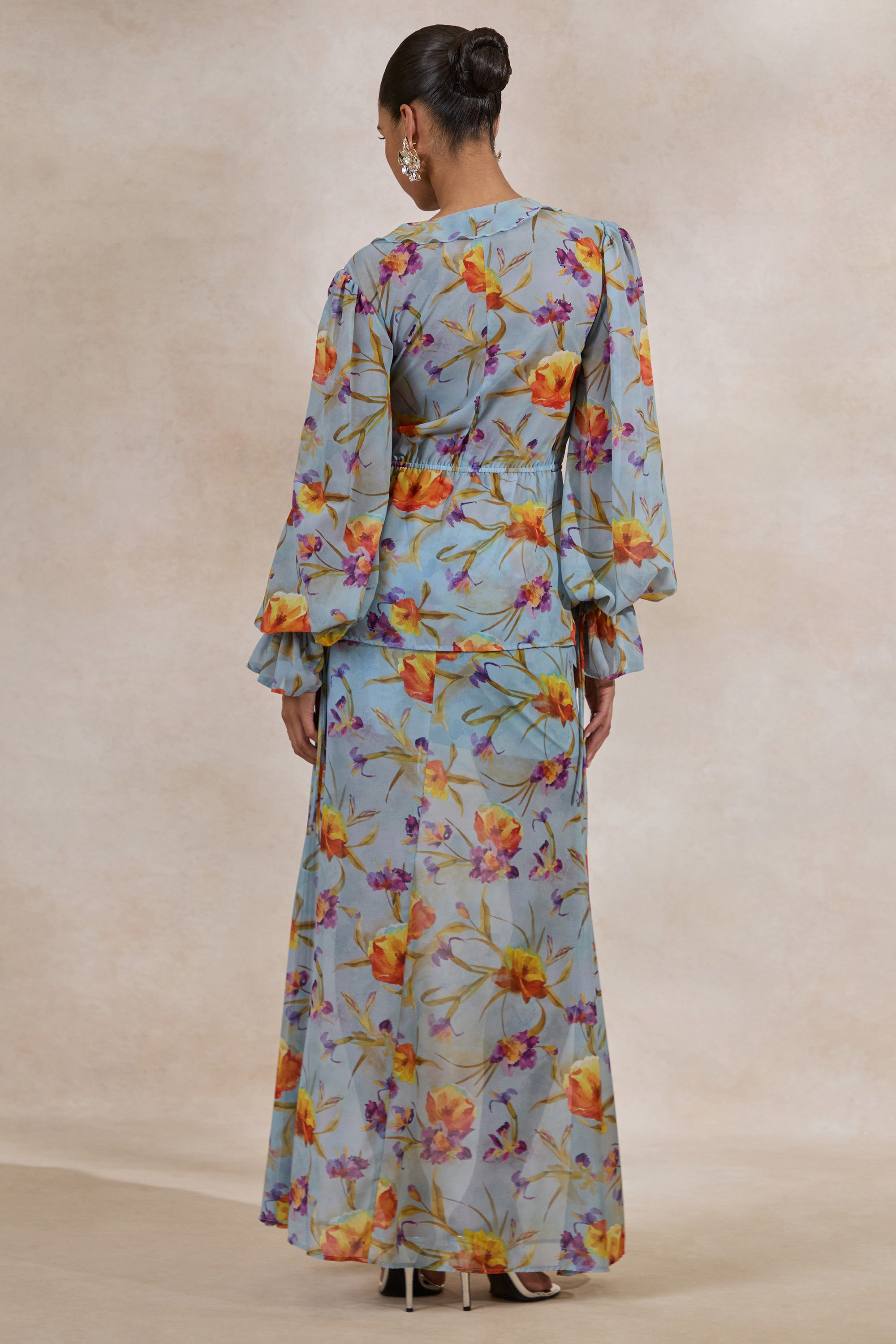 CL138216016 - Alveta _ Blue Floral Chiffon Sheer Maxi Skirt 10.jpg