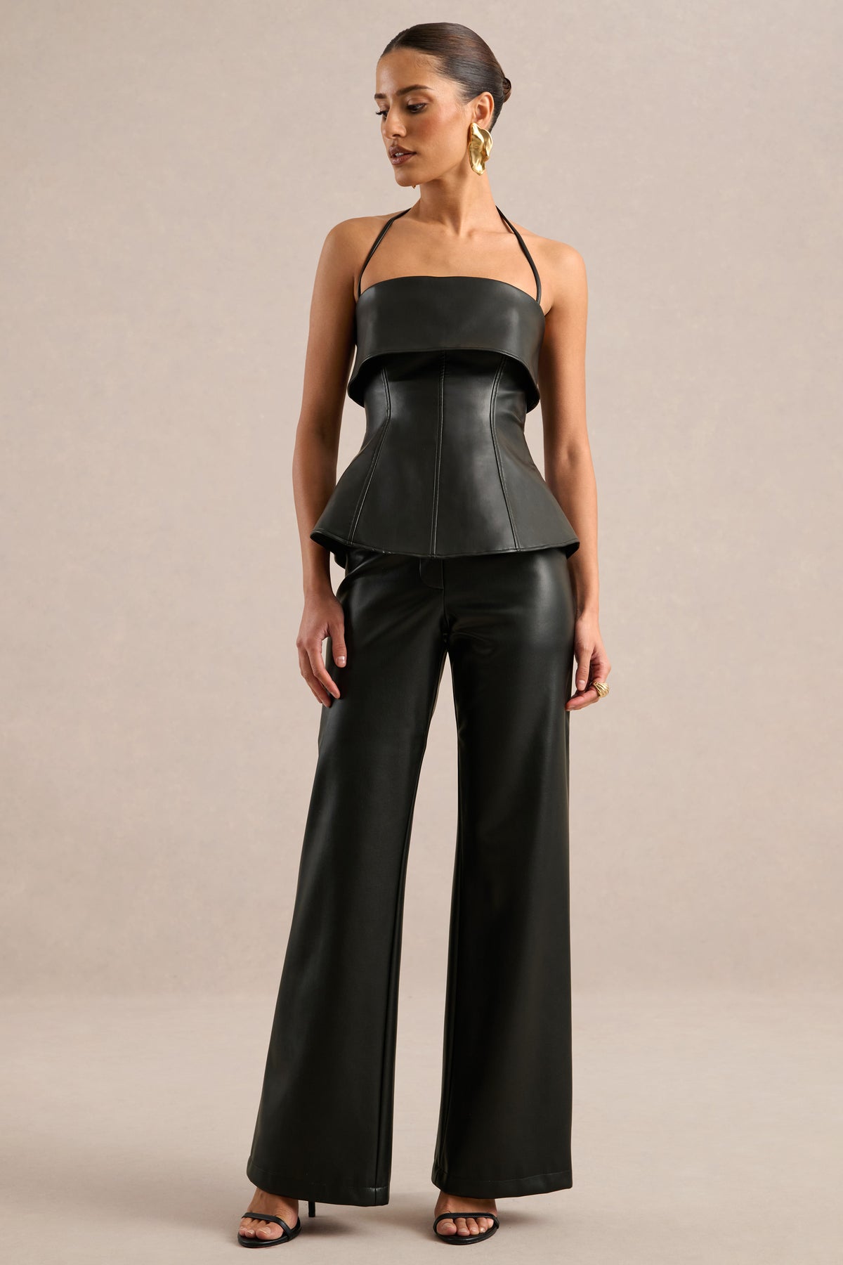 CL138273001 - Gaelina - Black Halter-Neck Tailored Top12.jpg