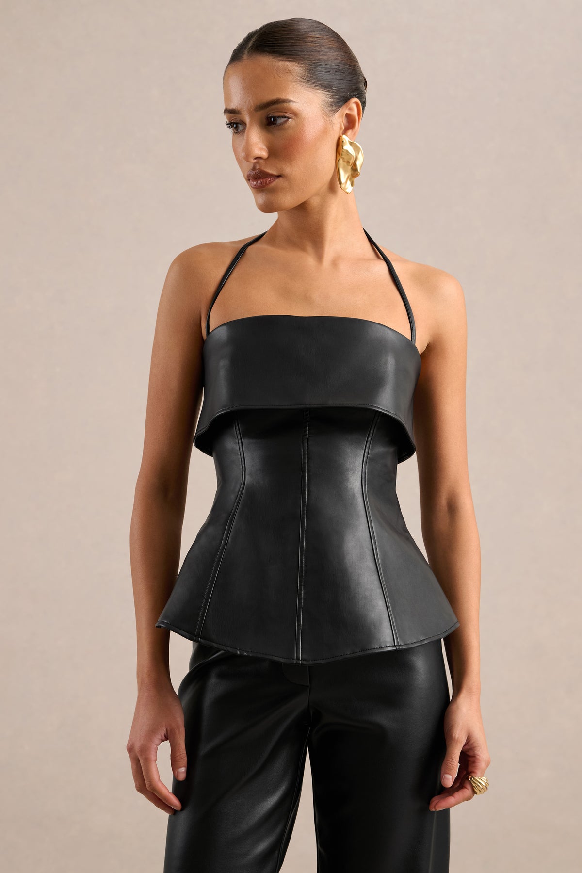 CL138273001 - Gaelina - Black Halter-Neck Tailored Top14.jpg