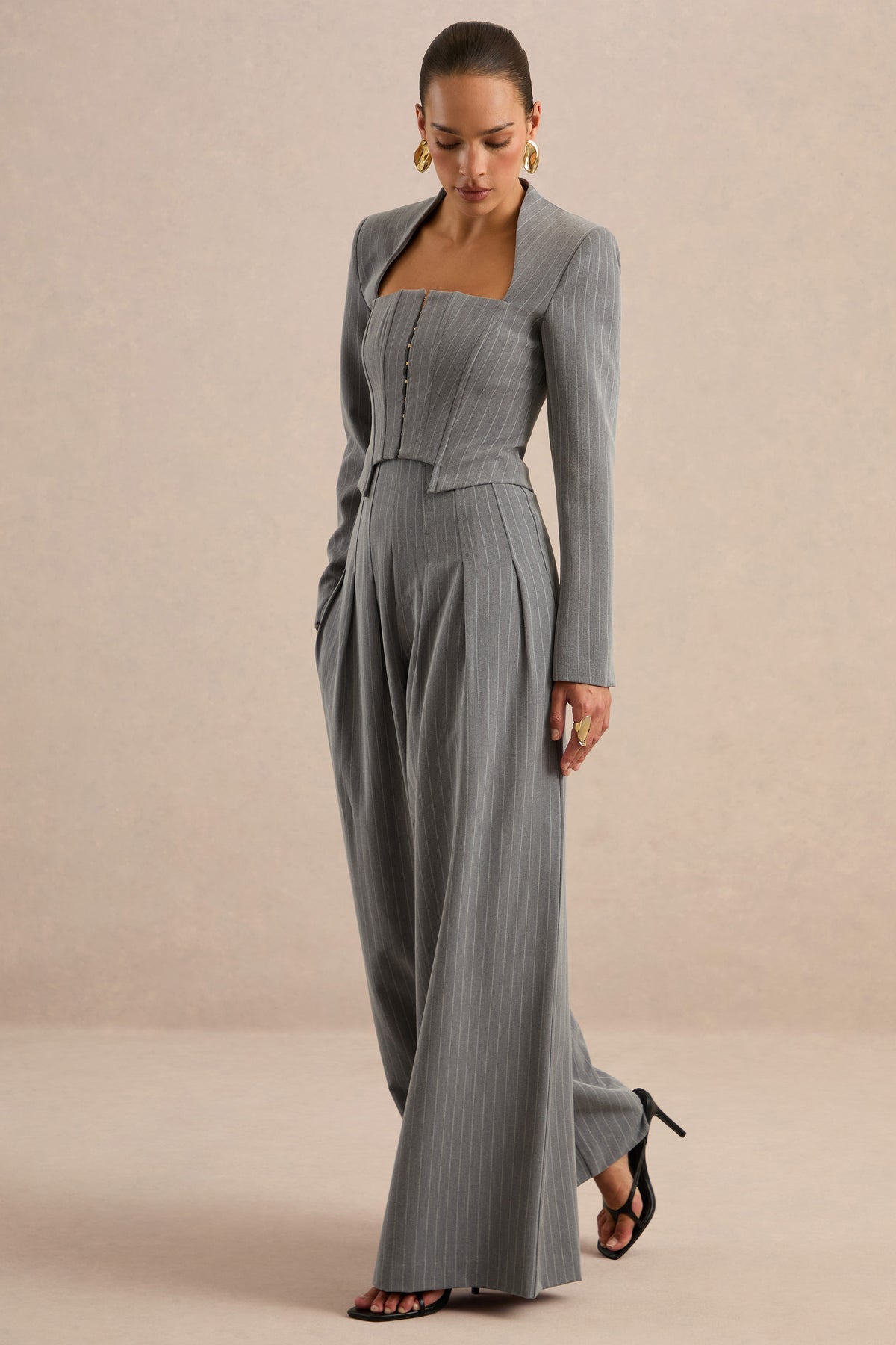 CL138277042 - Genara Grey Pinstripe Square Neck Tailored Top3.jpg