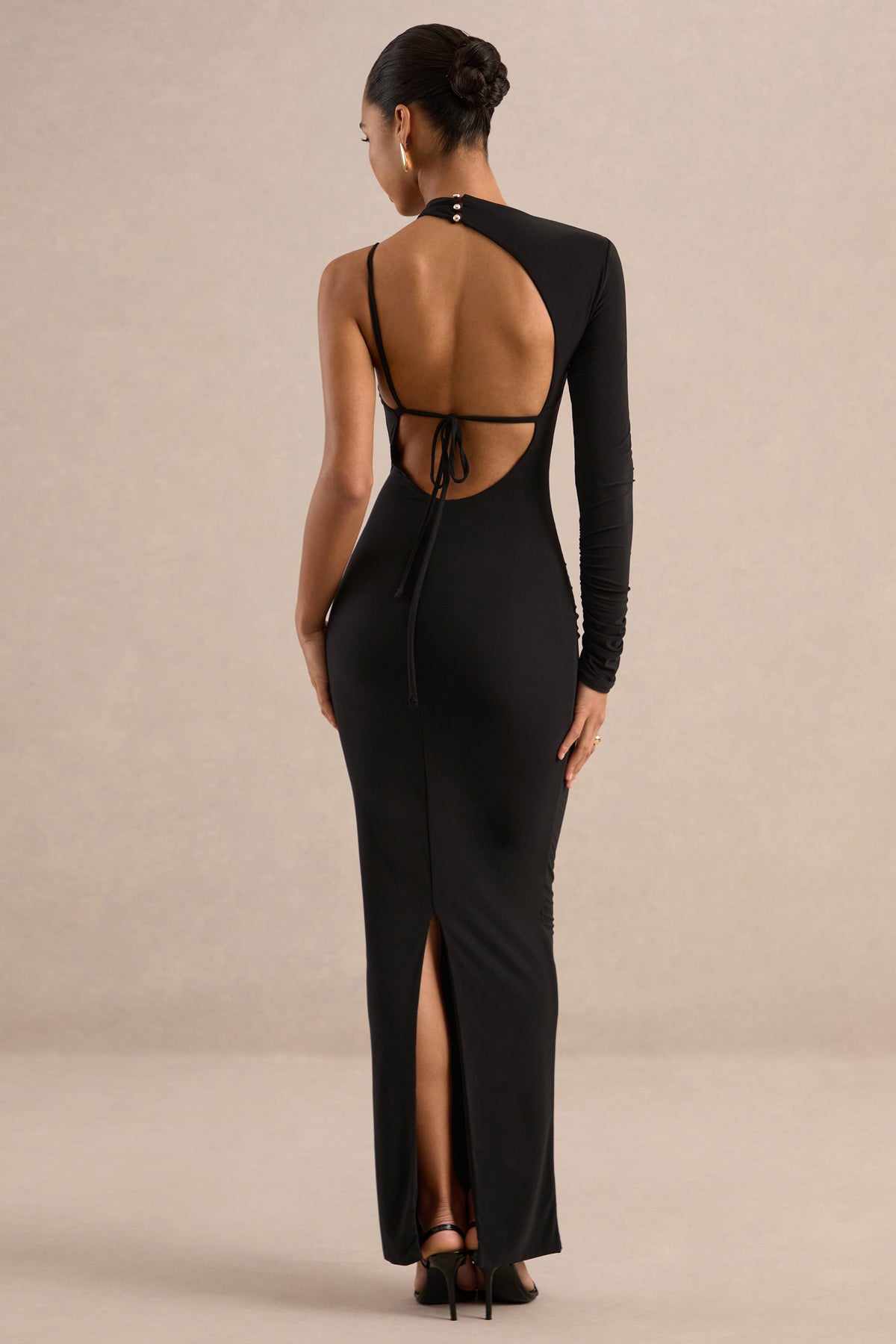ECM_HR_CL138285001 - Inika Black Asymmetric-Neck Maxi Dress With One-Long Sleeve4.jpg