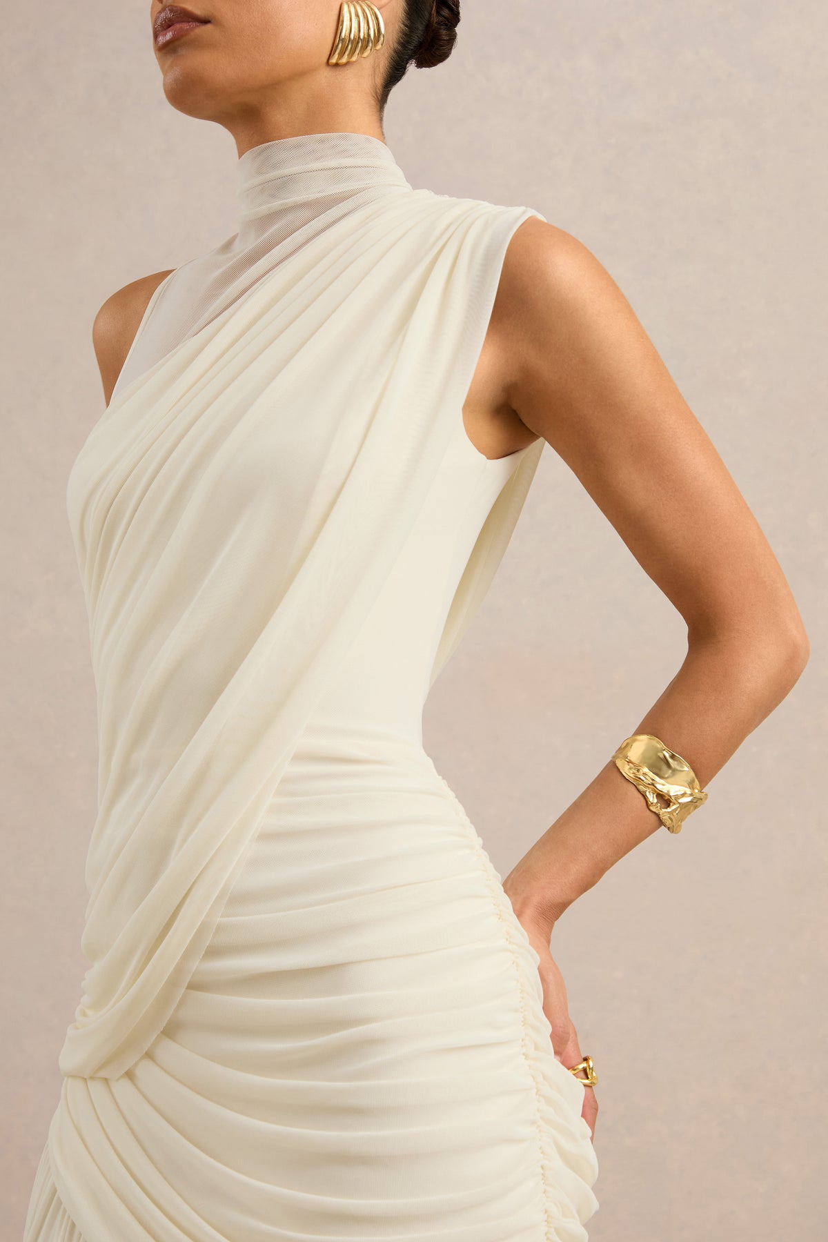 ECM_HR_CL138291111 - Karis _ Cream Mesh High-Neck Maxi Dress With Gathered Detailing 3.jpg