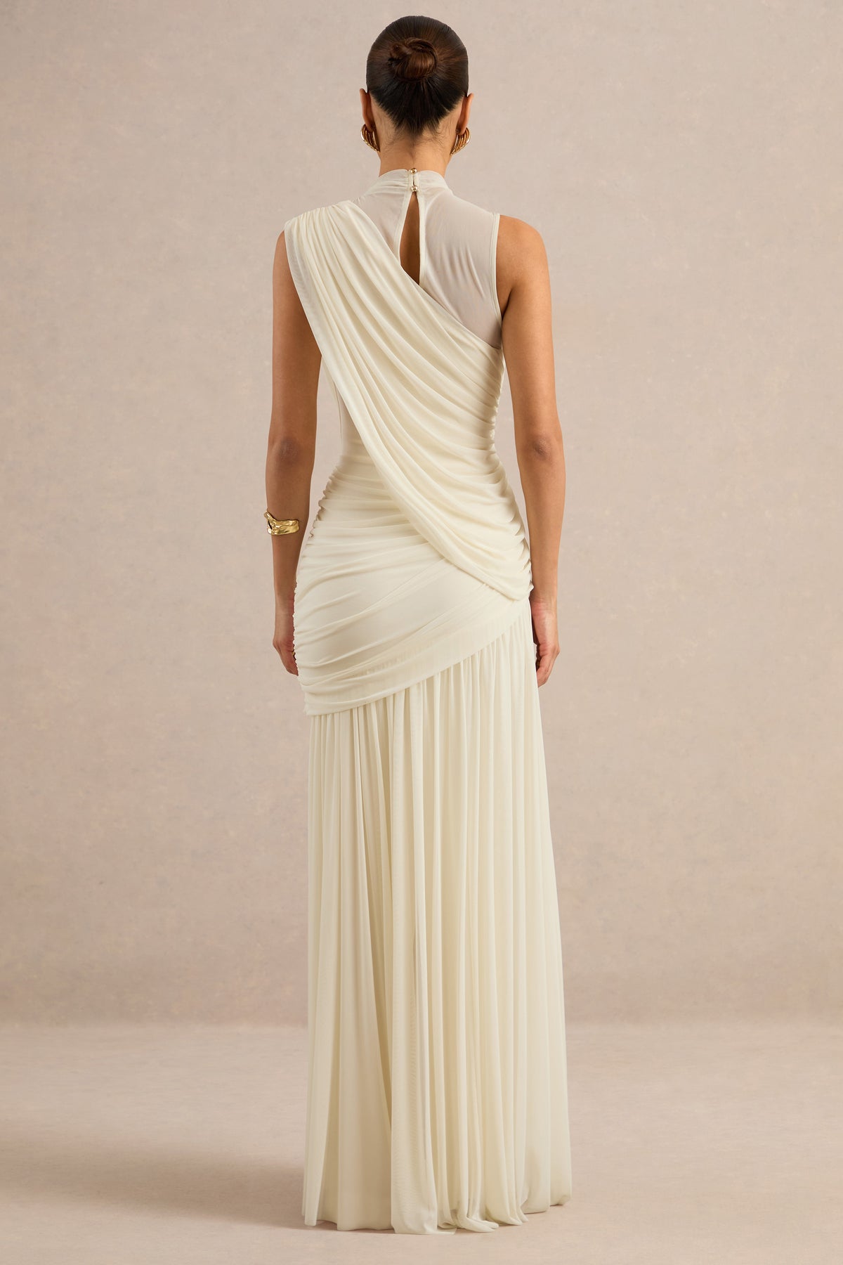 ECM_HR_CL138291111 - Karis _ Cream Mesh High-Neck Maxi Dress With Gathered Detailing 5.jpg